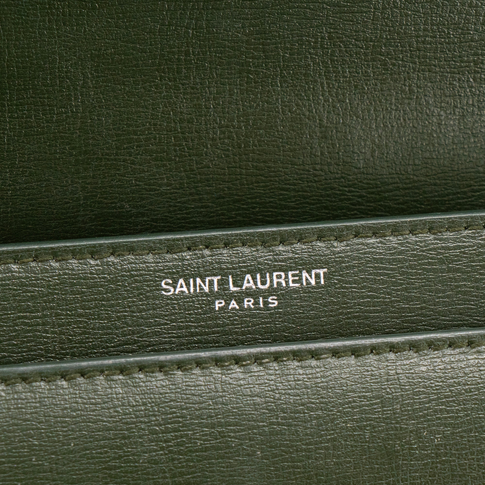 SAINT LAURENT - Sac à bandoulière Sunset Saint Laurent en cuir lisse vert