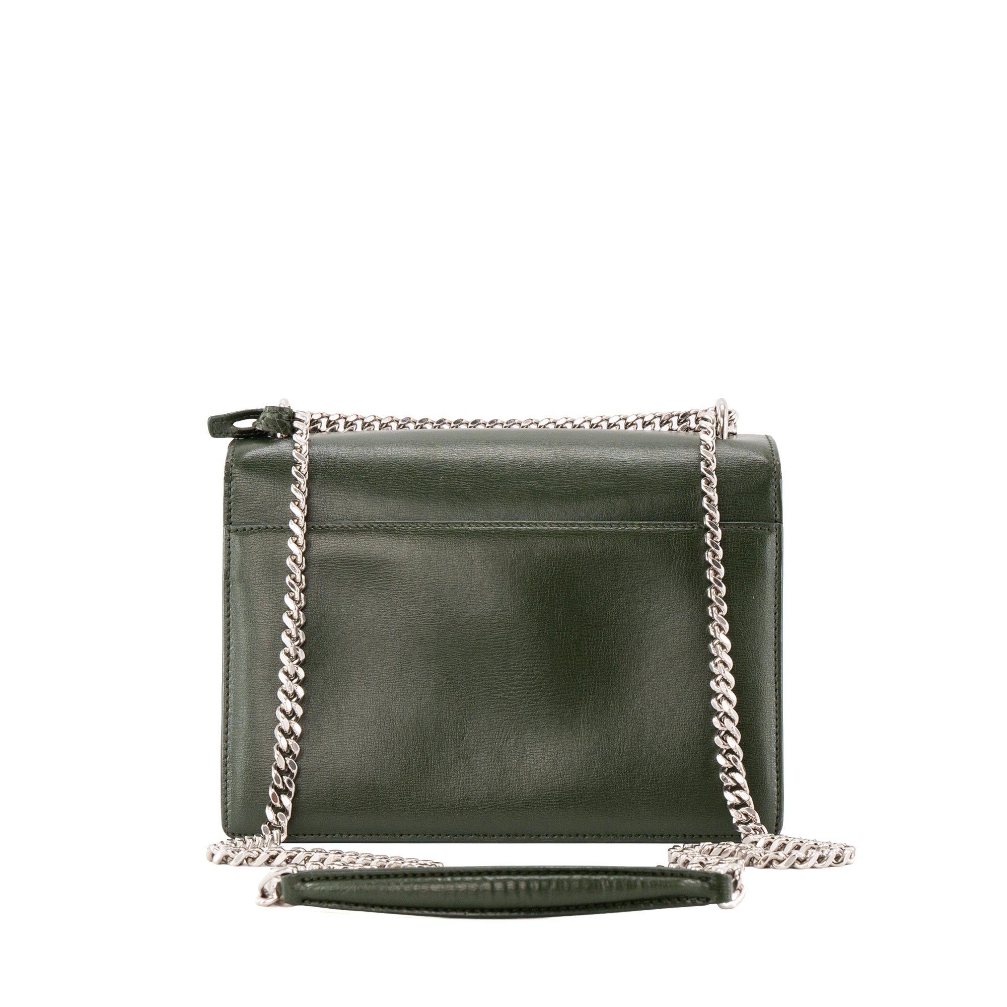 SAINT LAURENT - Sac à bandoulière Sunset Saint Laurent en cuir lisse vert