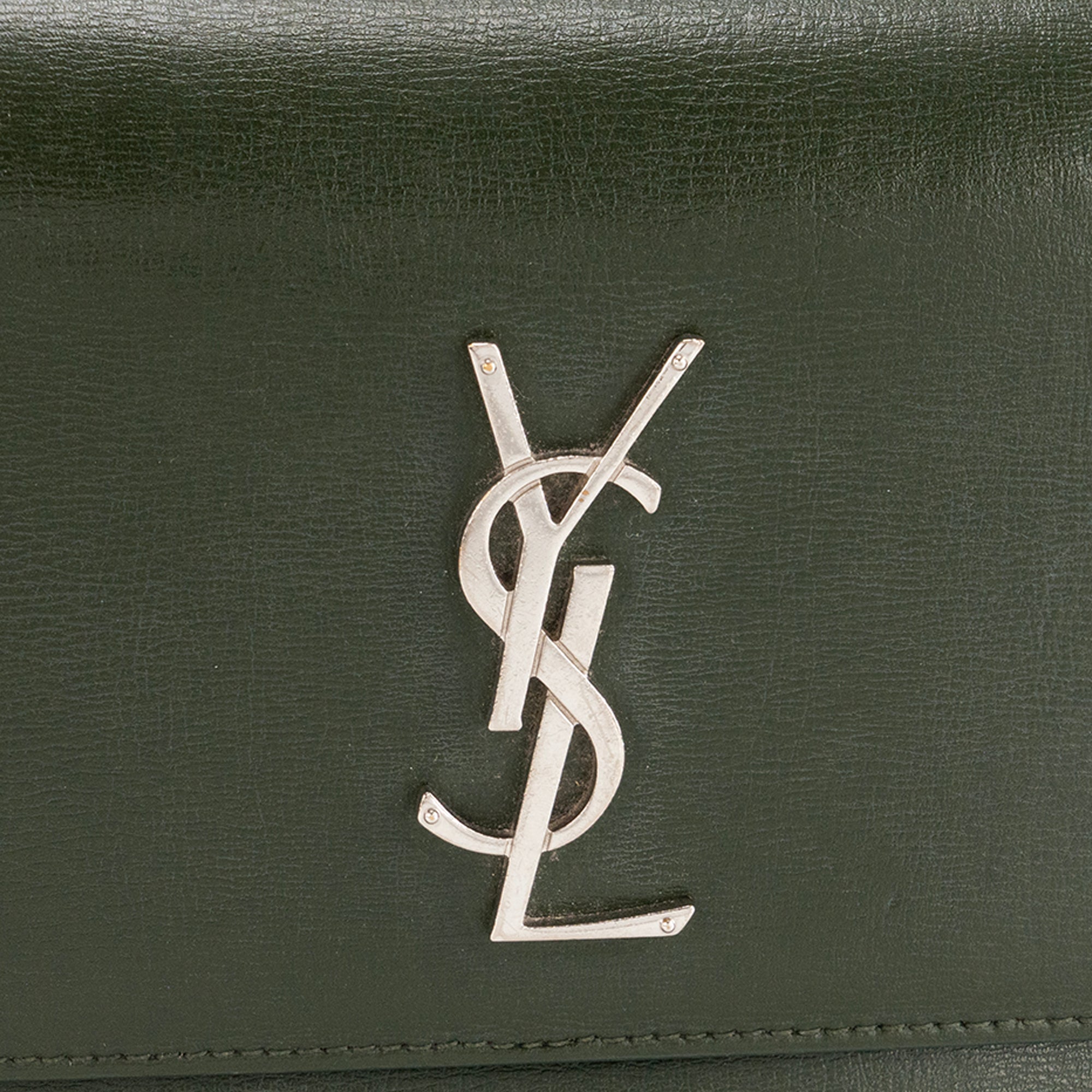 SAINT LAURENT - Sac à bandoulière Sunset Saint Laurent en cuir lisse vert