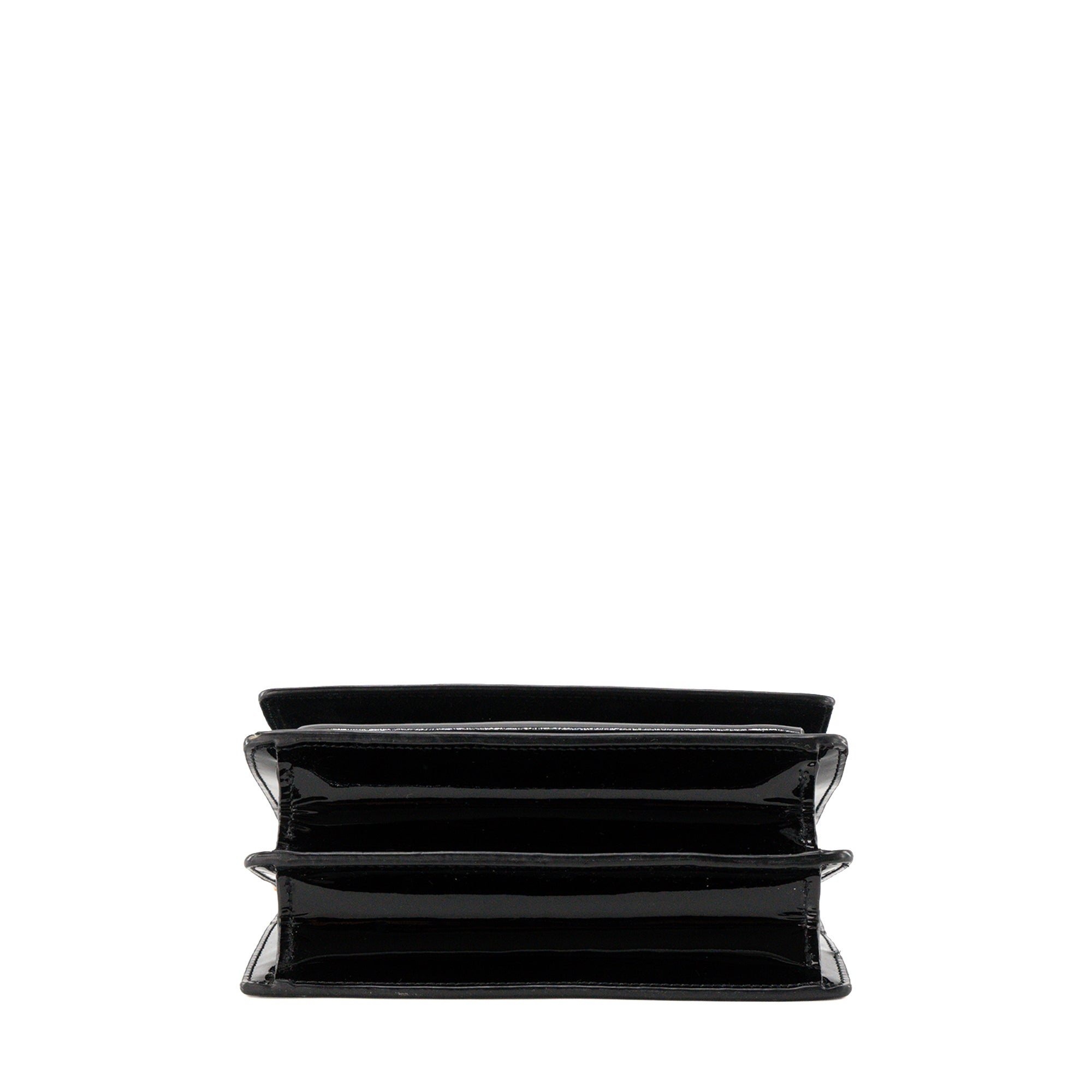 SAINT LAURENT - Sac à bandoulière Sunset Saint Laurent en cuir verni noir