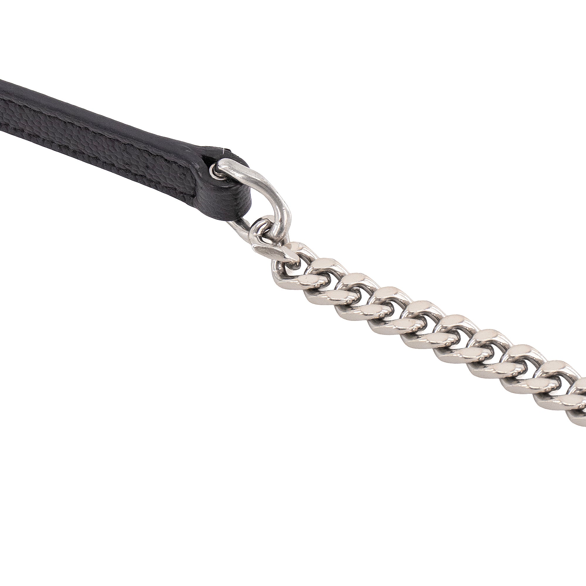 SAINT LAURENT - Sac à bandoulière Wallet On Chain Cassandre Saint Laurent en cuir grainé noir