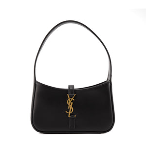 SAINT LAURENT - Sac à épaule  5 à 7 mini Saint Laurent en cuir noir