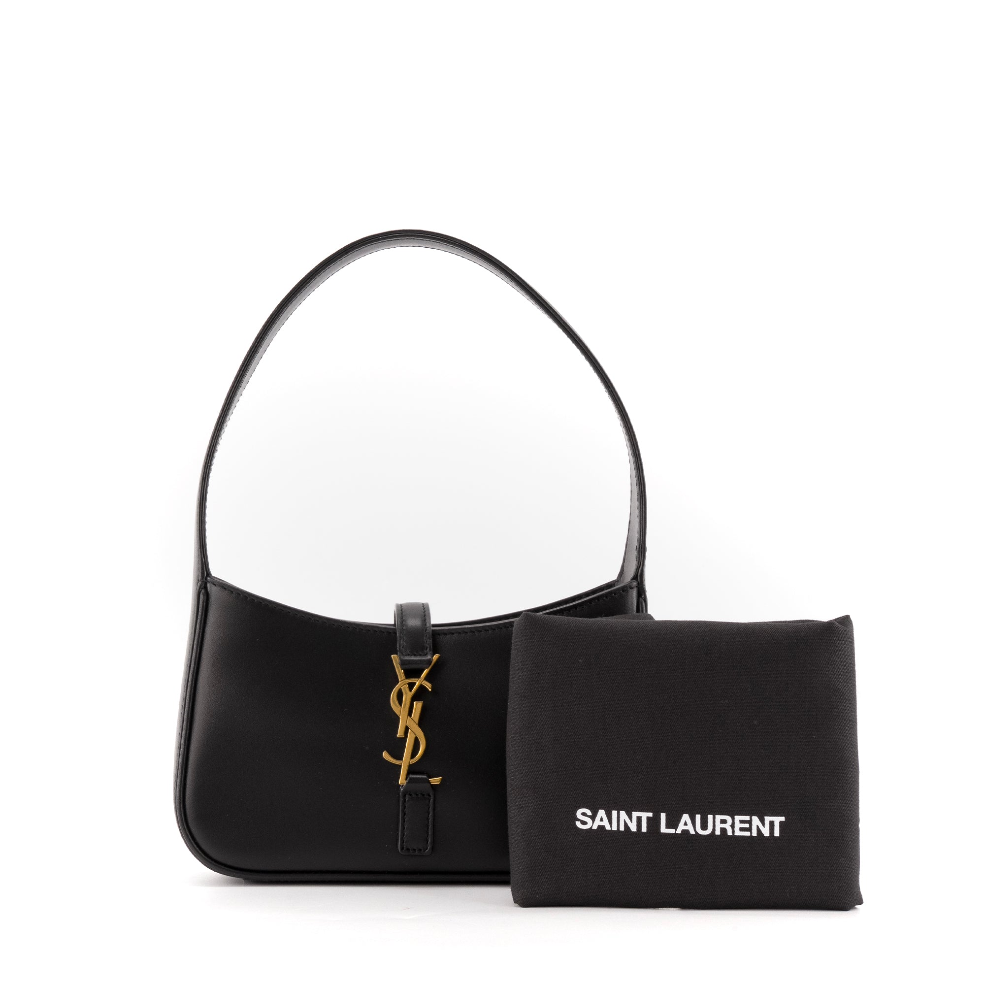 SAINT LAURENT - Sac à épaule  5 à 7 mini Saint Laurent en cuir noir