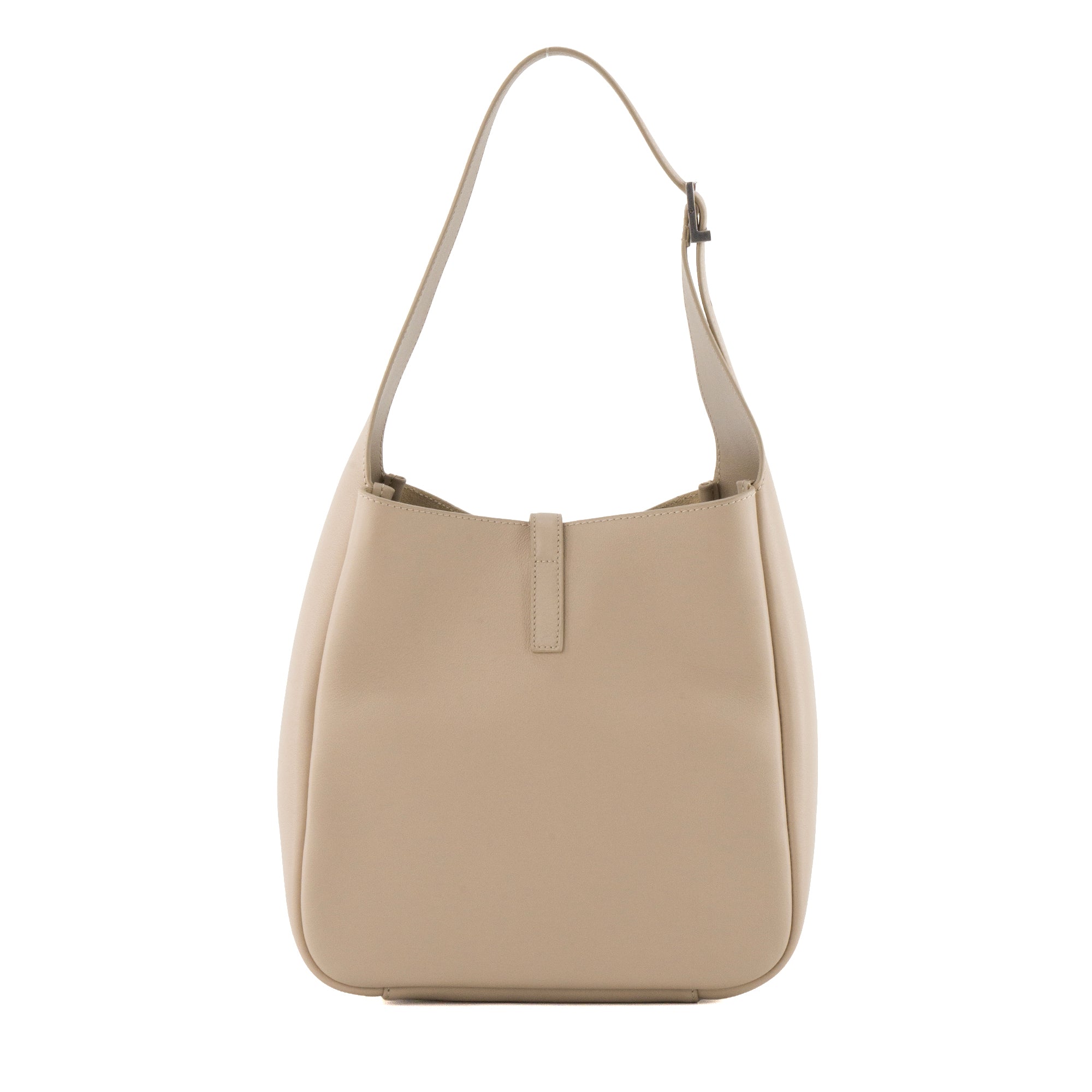 SAINT LAURENT - Sac à épaule 5 à 7 small souple Saint Laurent en cuir lisse beige