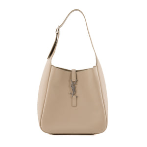 SAINT LAURENT - Sac à épaule 5 à 7 small souple Saint Laurent en cuir lisse beige