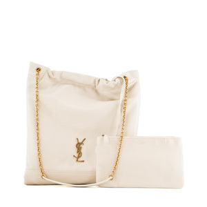 SAINT LAURENT - Sac à épaule Jamie Pochon Saint Laurent en cuir lisse beige