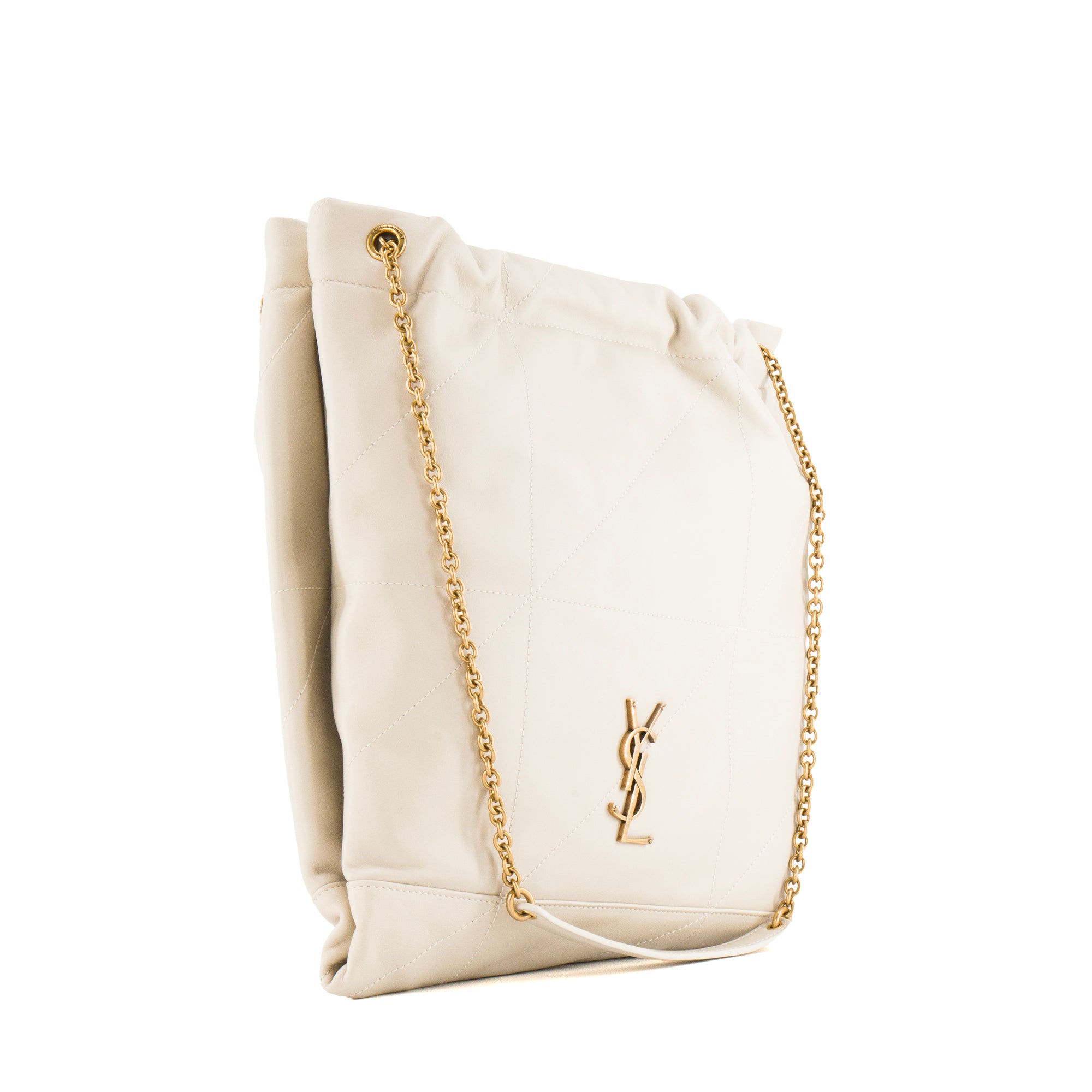 SAINT LAURENT - Sac à épaule Jamie Pochon Saint Laurent en cuir lisse beige