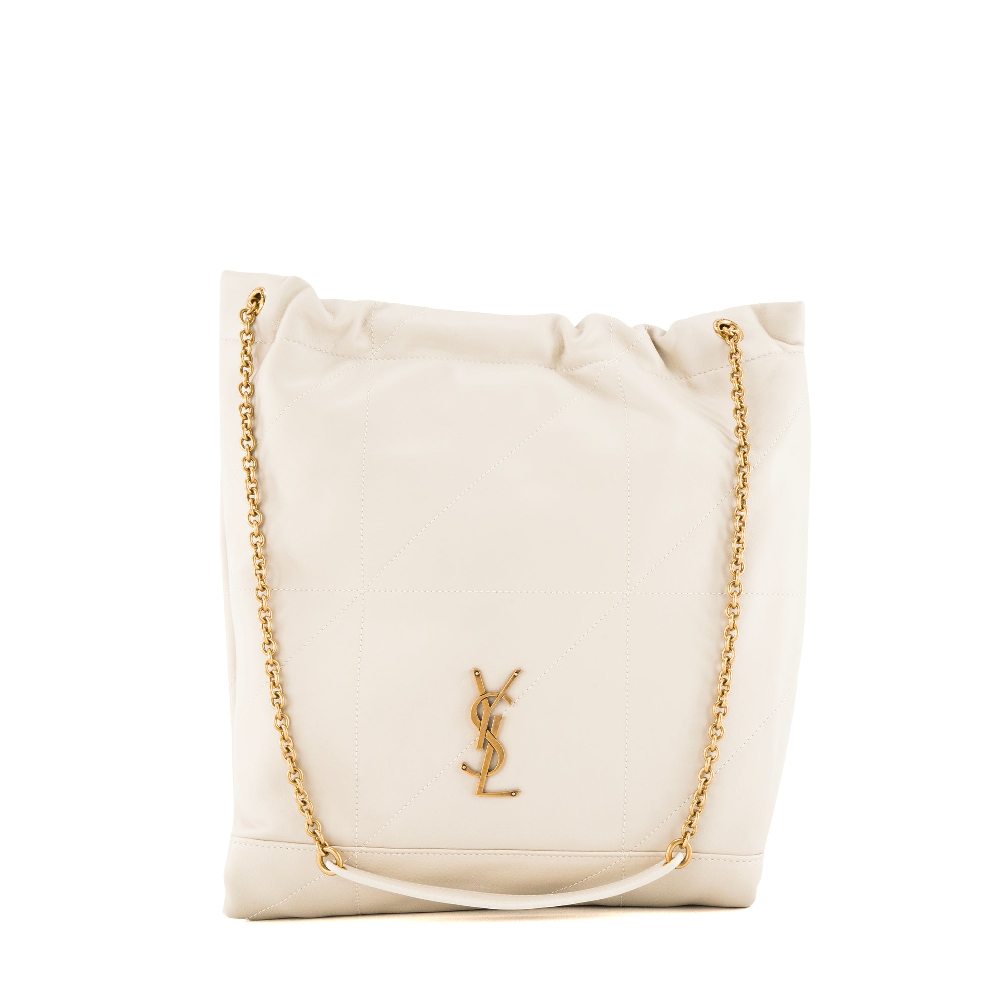 SAINT LAURENT - Sac à épaule Jamie Pochon Saint Laurent en cuir lisse beige