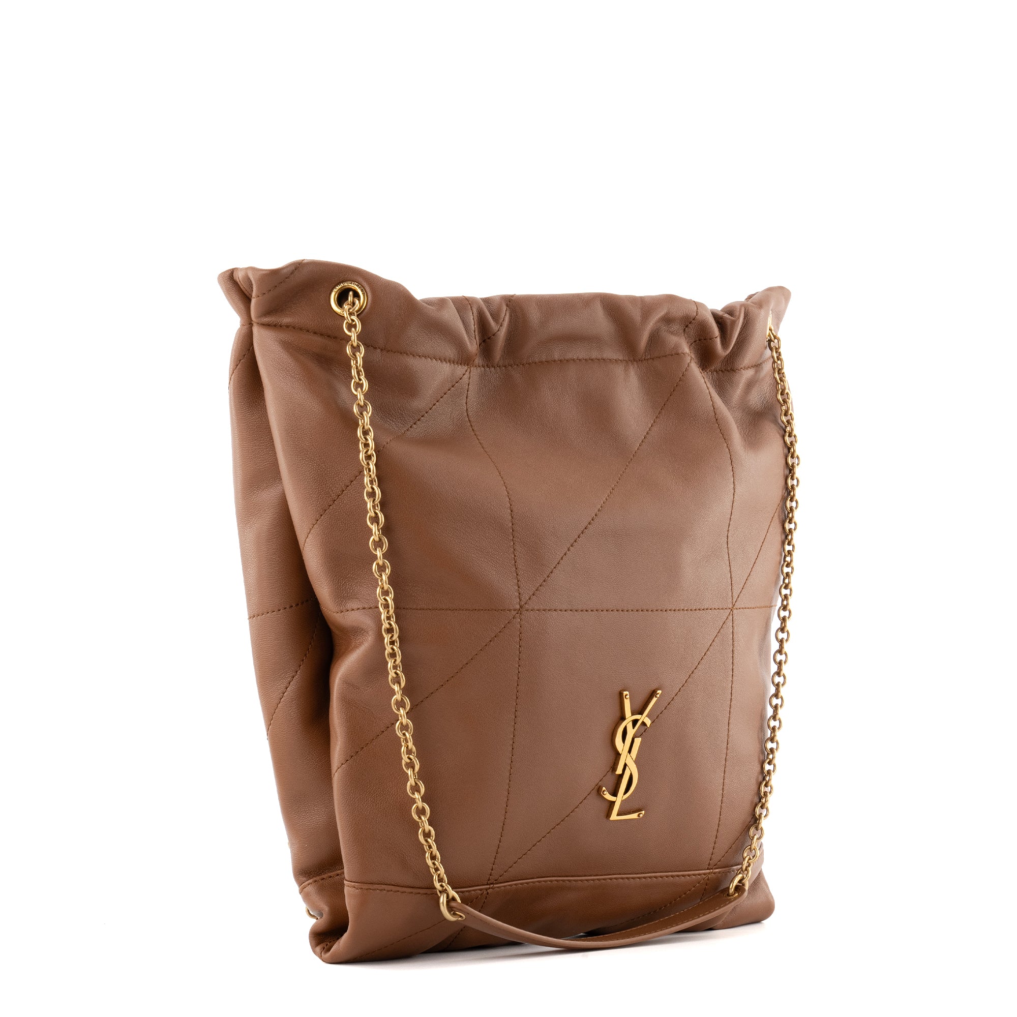 SAINT LAURENT - Sac à épaule Jamie Pochon Saint Laurent en cuir marron