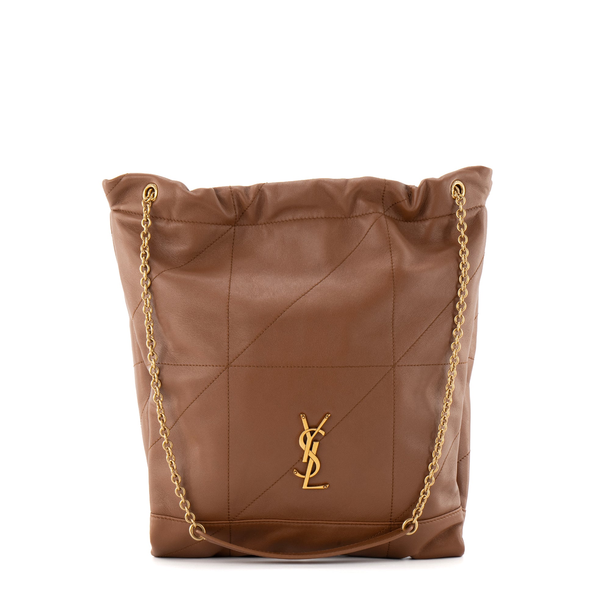 SAINT LAURENT - Sac à épaule Jamie Pochon Saint Laurent en cuir marron