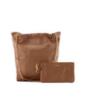 SAINT LAURENT - Sac à épaule Jamie Pochon Saint Laurent en cuir marron