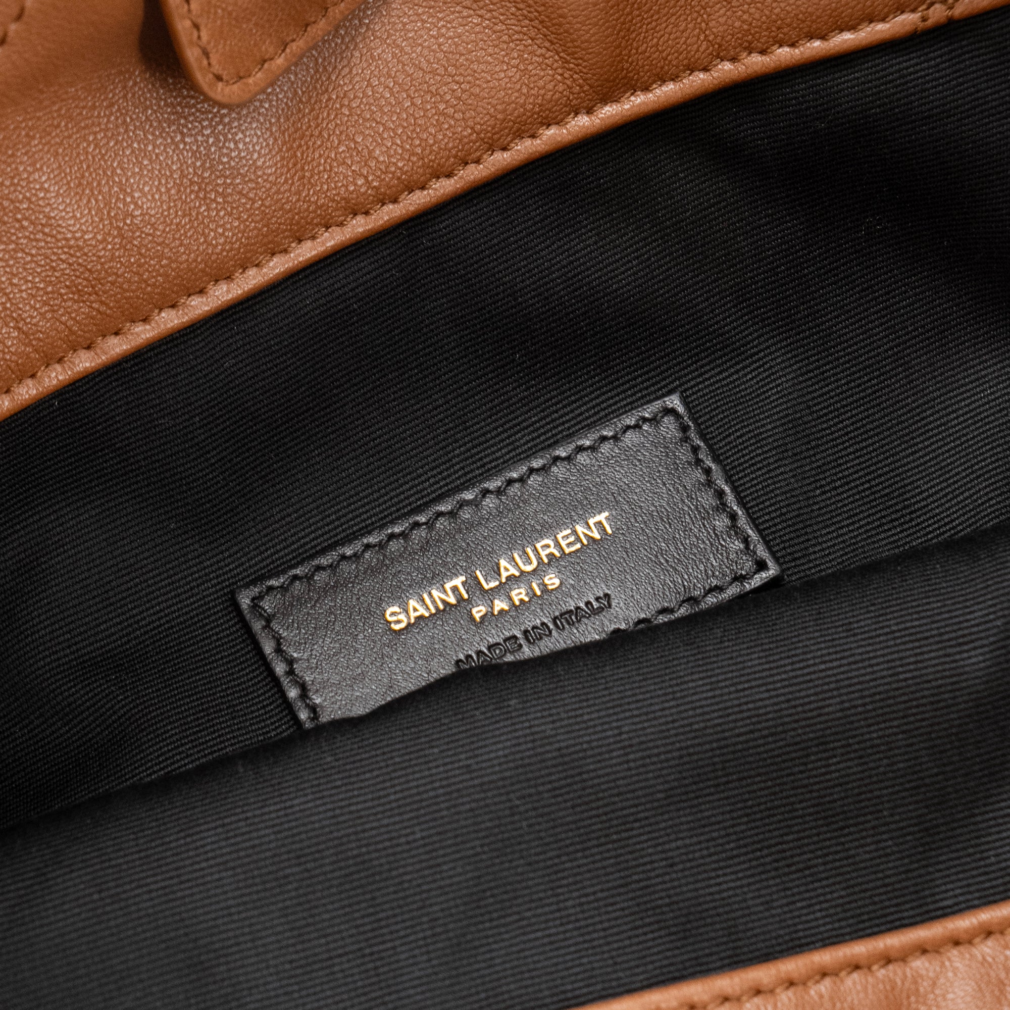 SAINT LAURENT - Sac à épaule Jamie Pochon Saint Laurent en cuir marron