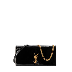 SAINT LAURENT - Sac à épaule Kate Saint Laurent en cuir verni noir
