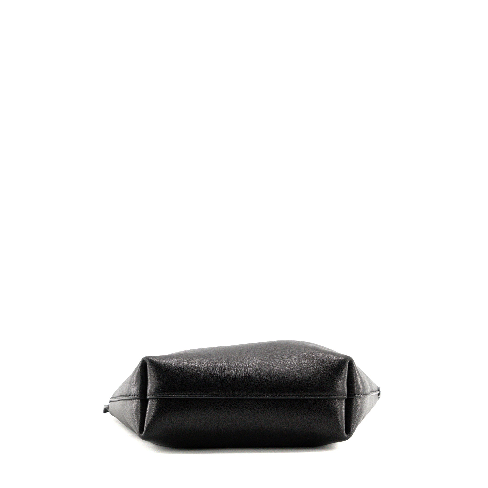 SAINT LAURENT - Sac à épaule Pochon Saint Laurent en cuir lisse noir