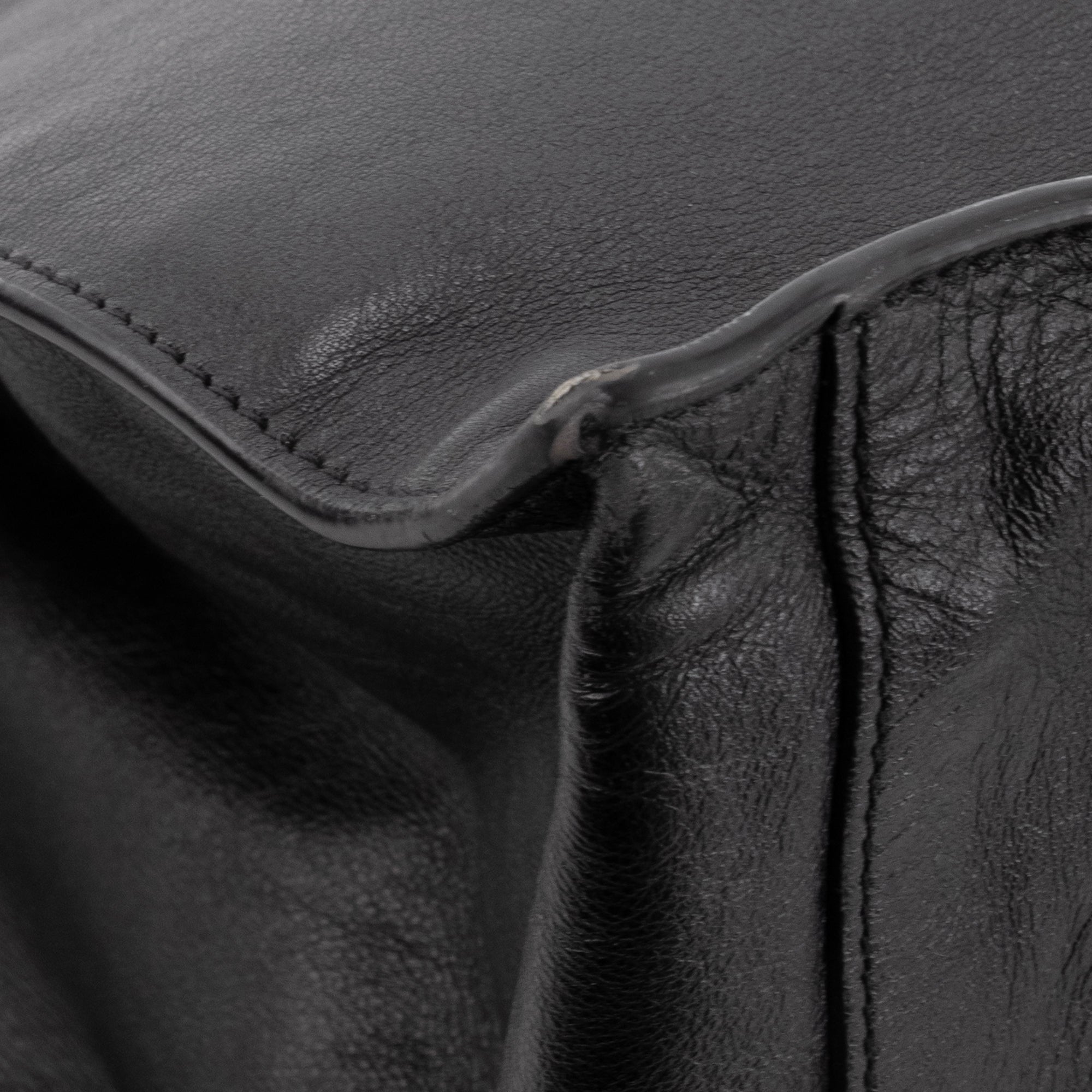 SAINT LAURENT - Sac Cabas Rive Gauche GM Saint Laurent en cuir grainé noir