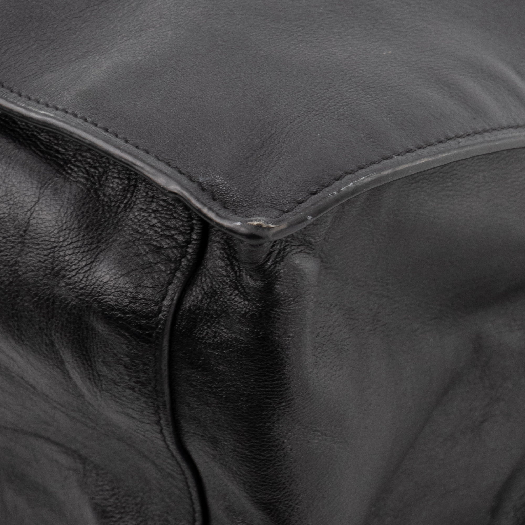 SAINT LAURENT - Sac Cabas Rive Gauche GM Saint Laurent en cuir grainé noir