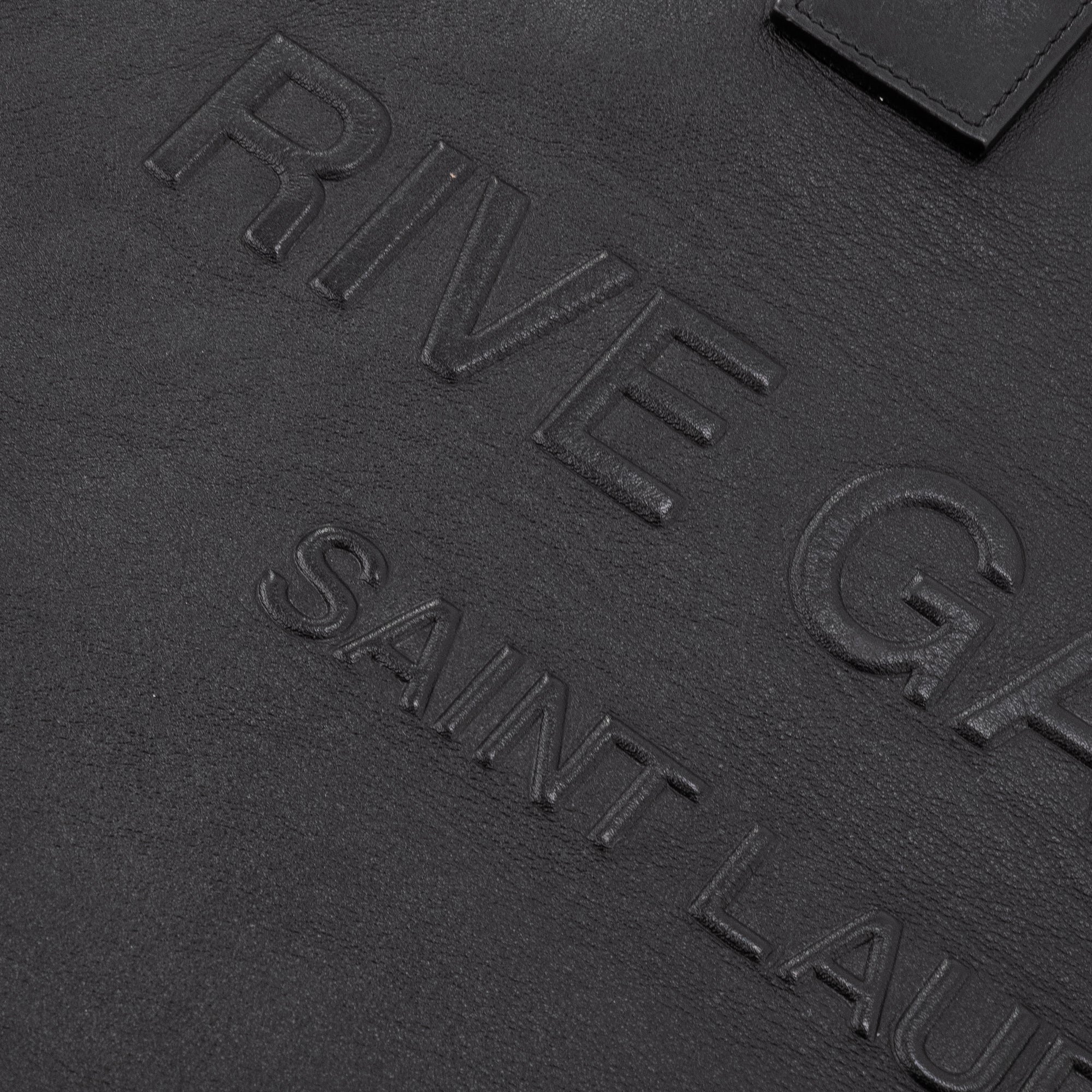 SAINT LAURENT - Sac Cabas Rive Gauche GM Saint Laurent en cuir grainé noir