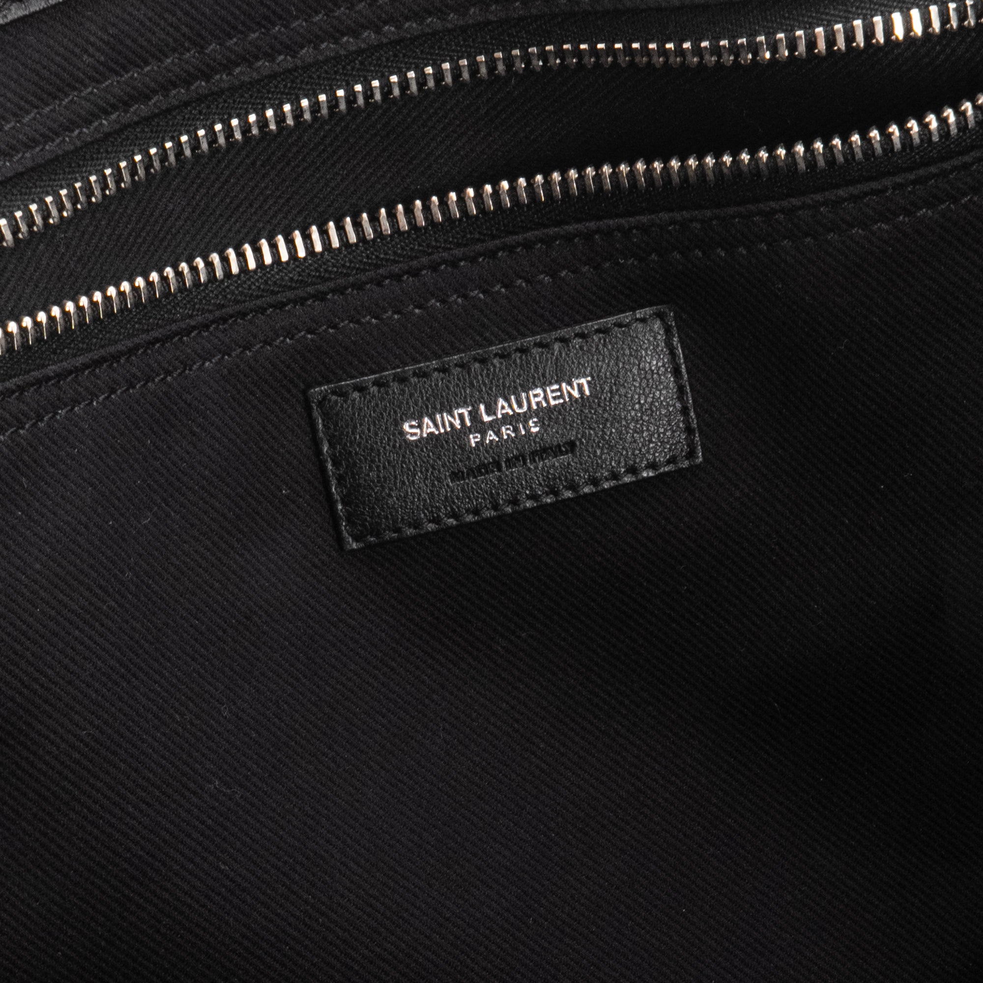 SAINT LAURENT - Sac Cabas Rive Gauche GM Saint Laurent en cuir grainé noir
