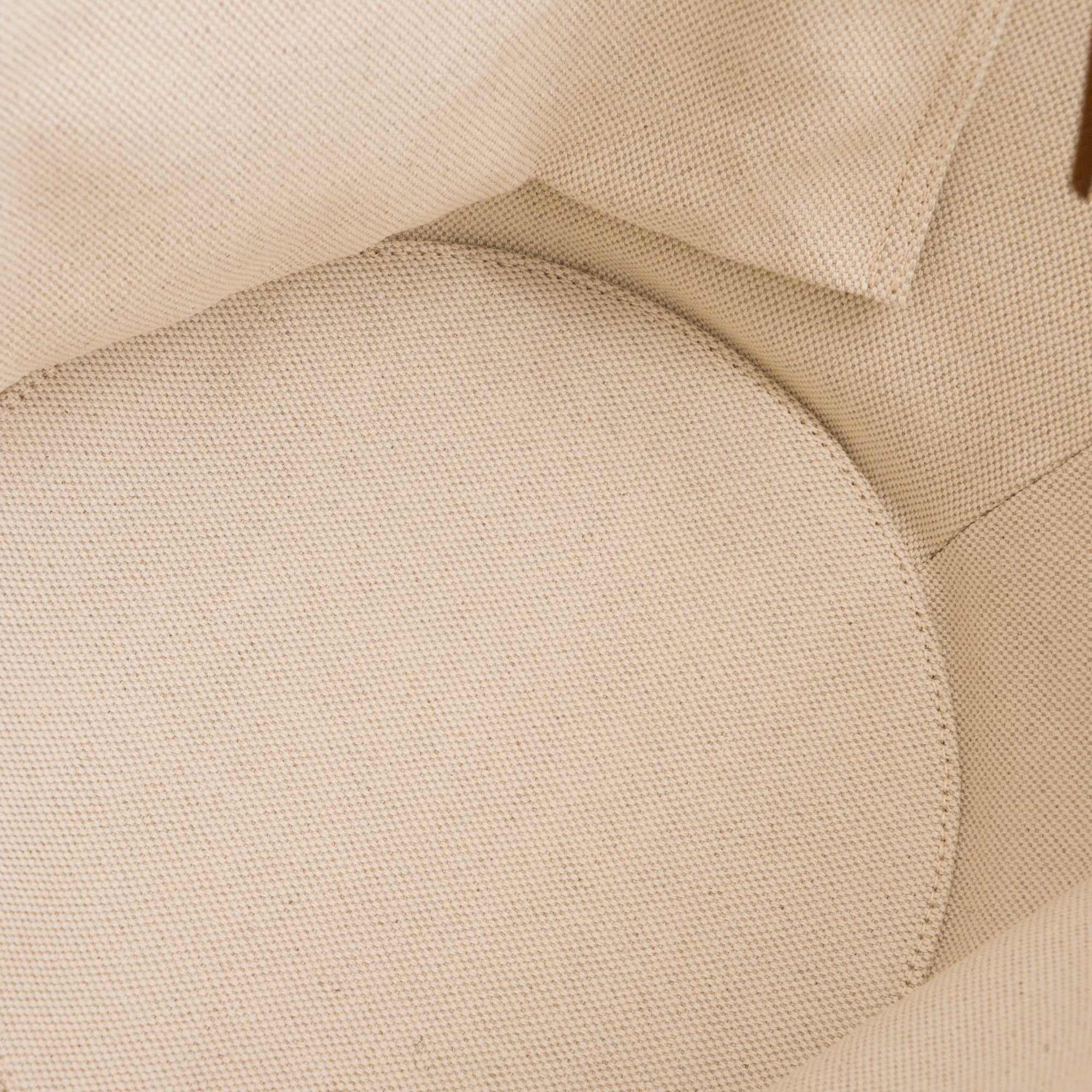 SAINT LAURENT - Sac Cabas Rive Gauche Saint Laurent en toile beige et cuir marron