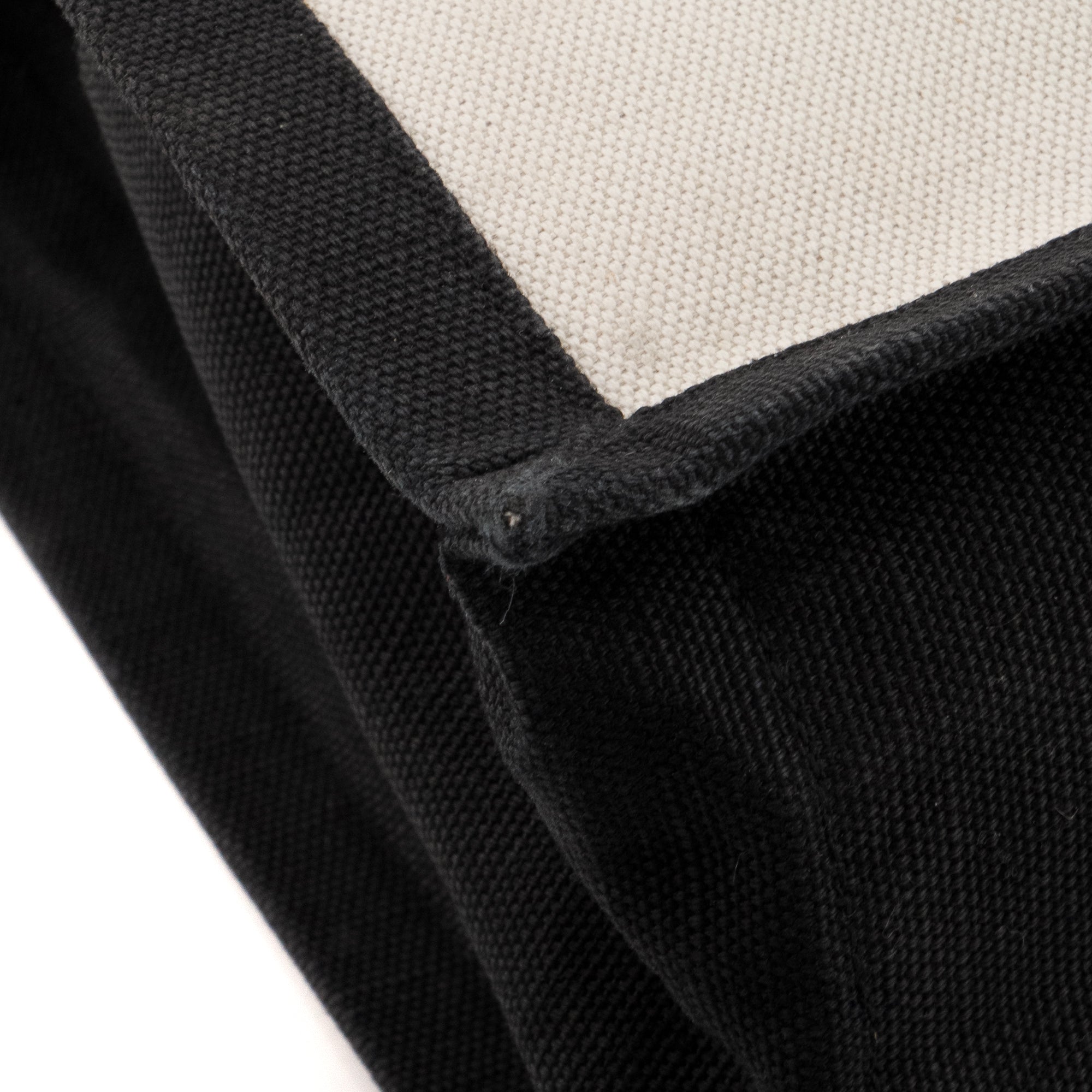 SAINT LAURENT - Sac cabas Rive Gauche Saint Laurent en toile beige et noire