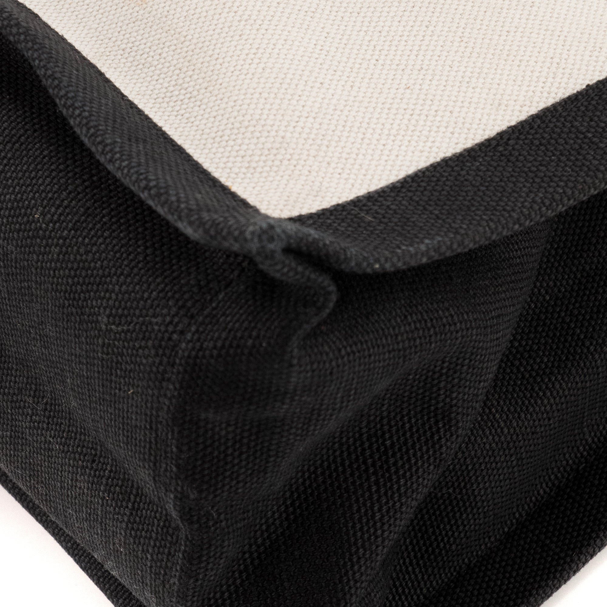 SAINT LAURENT - Sac cabas Rive Gauche Saint Laurent en toile beige et noire