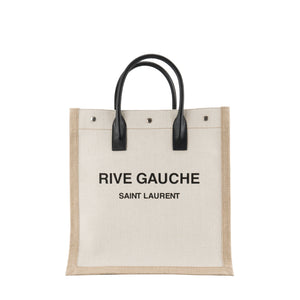 SAINT LAURENT - Sac cabas Rive Gauche Saint Laurent en toile beige