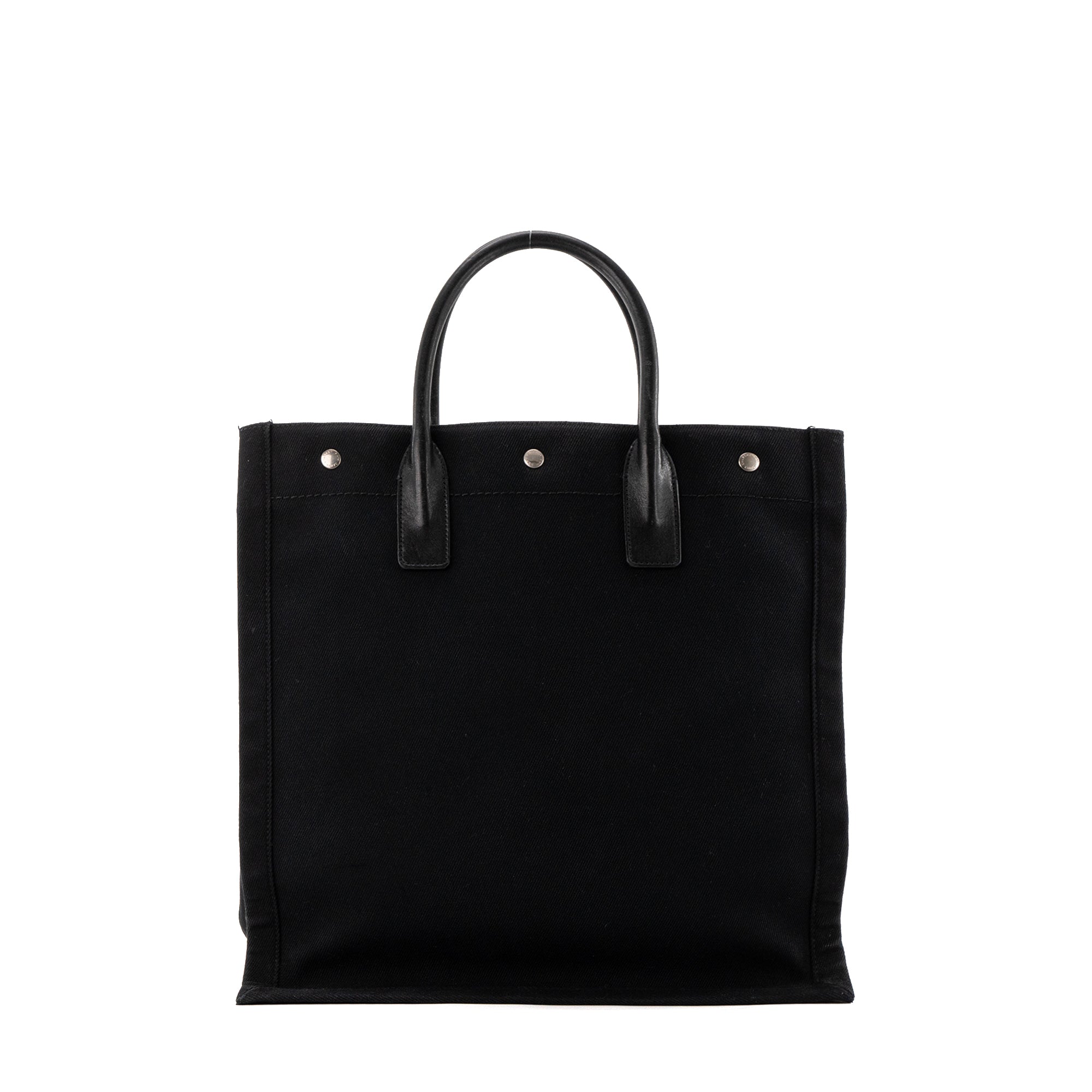 SAINT LAURENT - Sac Cabas Rive Gauche Saint Laurent en toile noire
