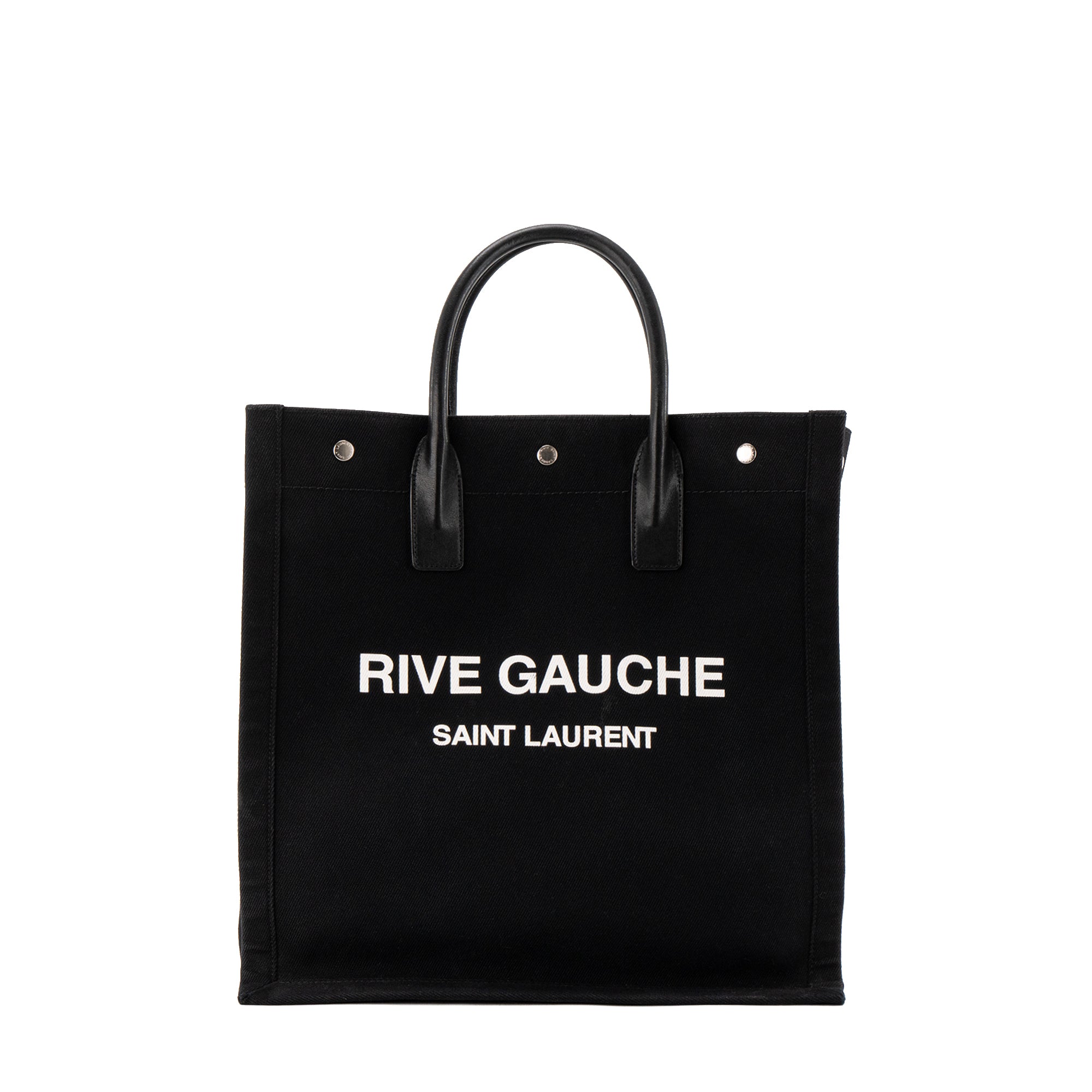 SAINT LAURENT - Sac Cabas Rive Gauche Saint Laurent en toile noire