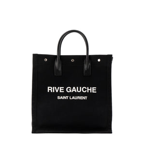 SAINT LAURENT - Sac Cabas Rive Gauche Saint Laurent en toile noire
