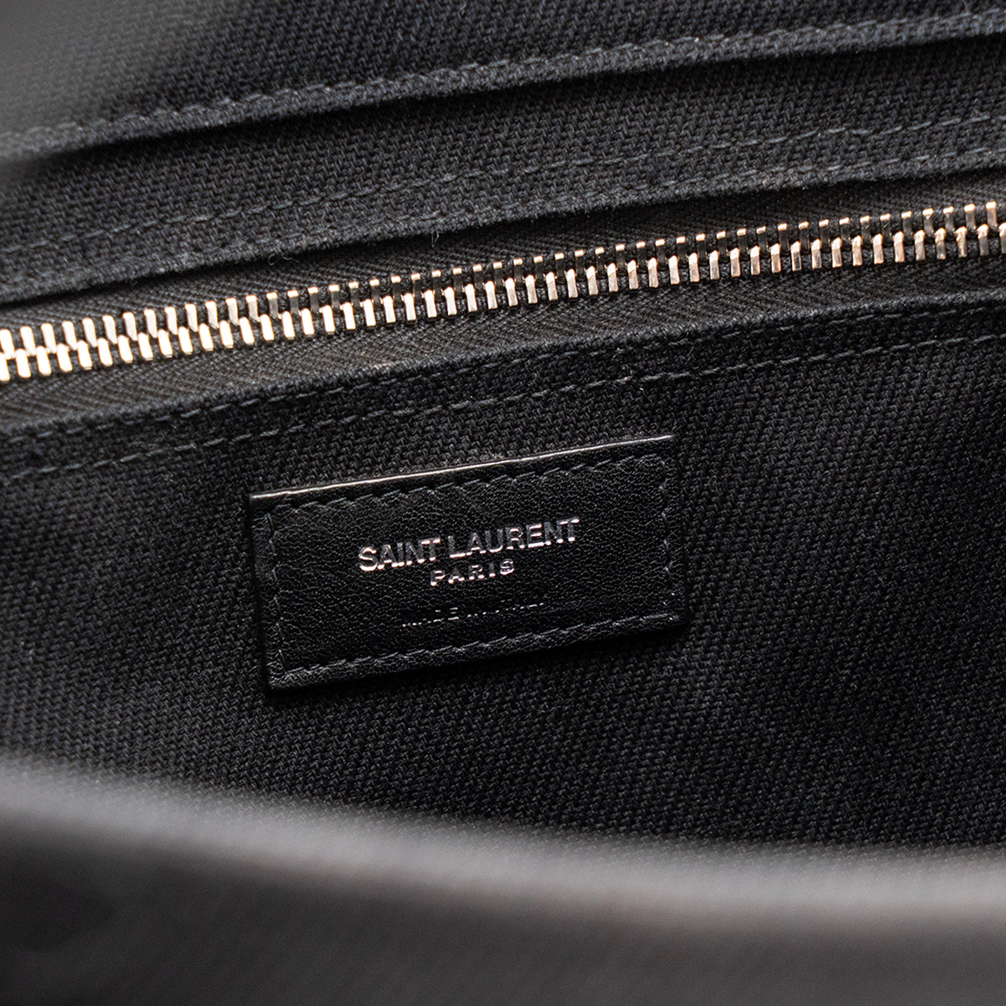 SAINT LAURENT - Sac Cabas Rive Gauche Saint Laurent en toile noire