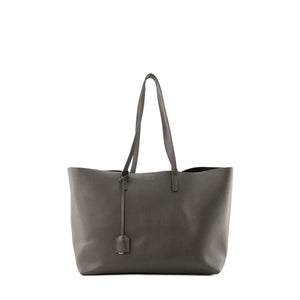 SAINT LAURENT - Sac cabas Shopping Saint Laurent en cuir grainé kaki