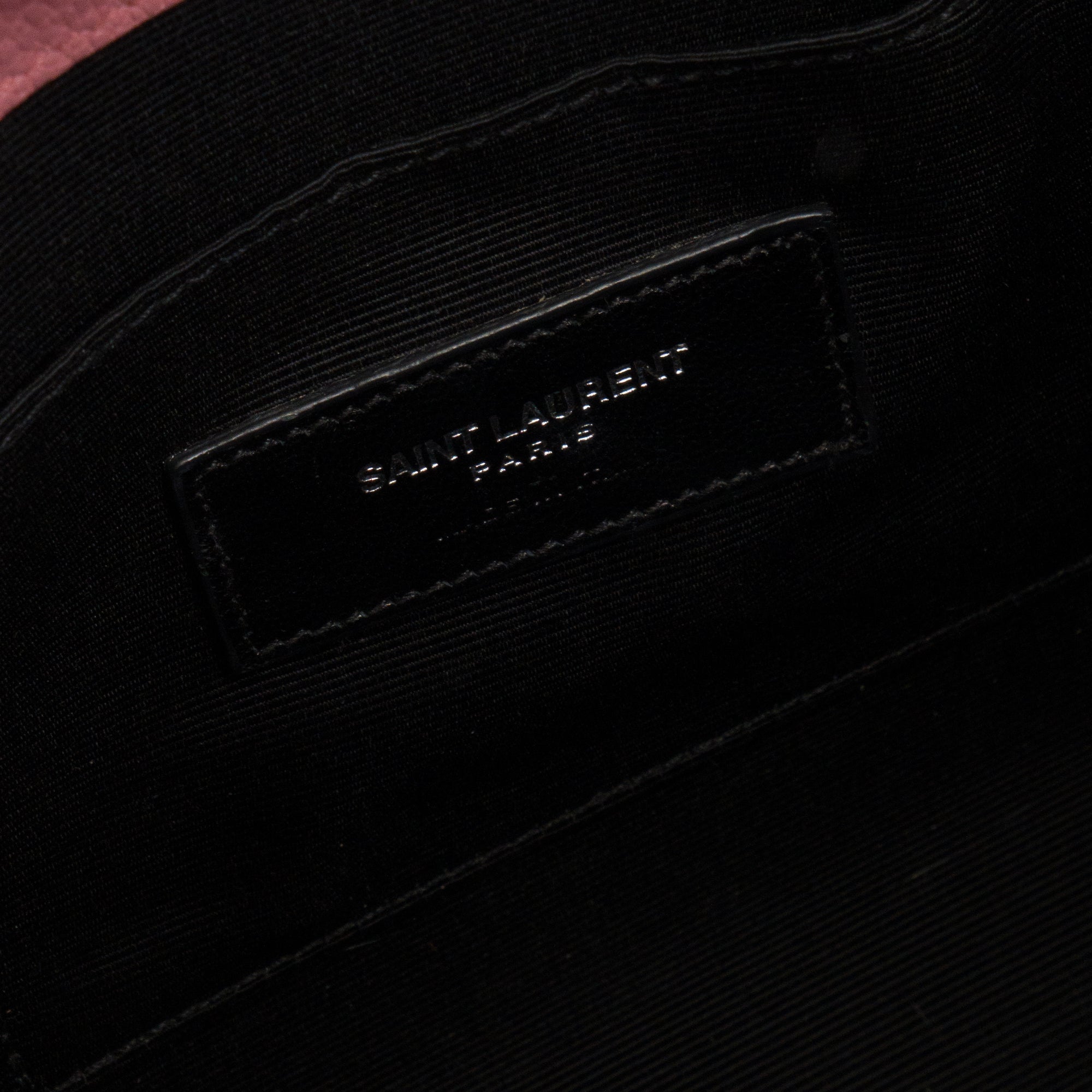 SAINT LAURENT - Sac de jour Baby Saint Laurent en cuir grainé rose ancien