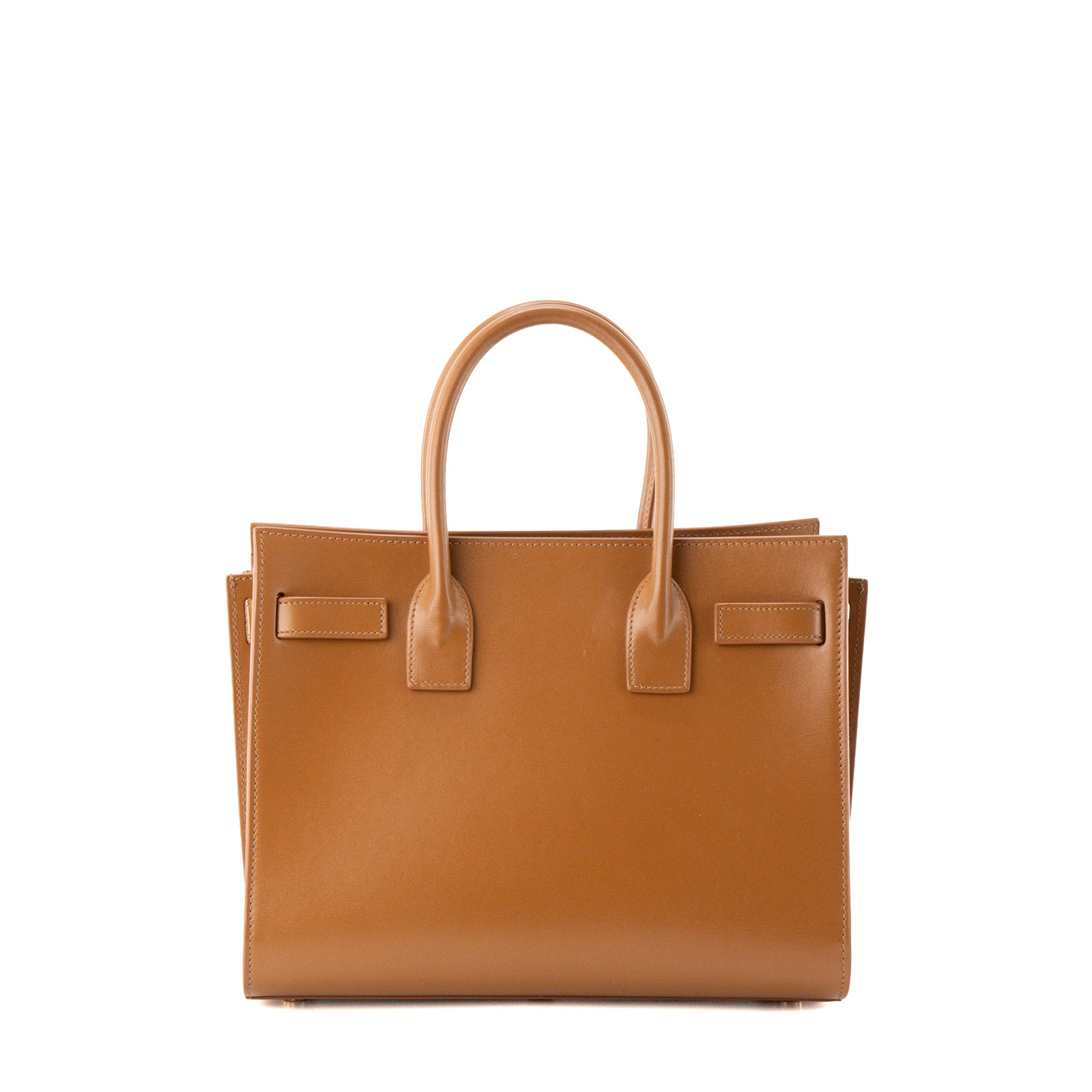 SAINT LAURENT - Sac de jour Baby Saint Laurent en cuir lisse marron