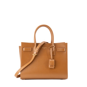 SAINT LAURENT - Sac de jour Baby Saint Laurent en cuir lisse marron