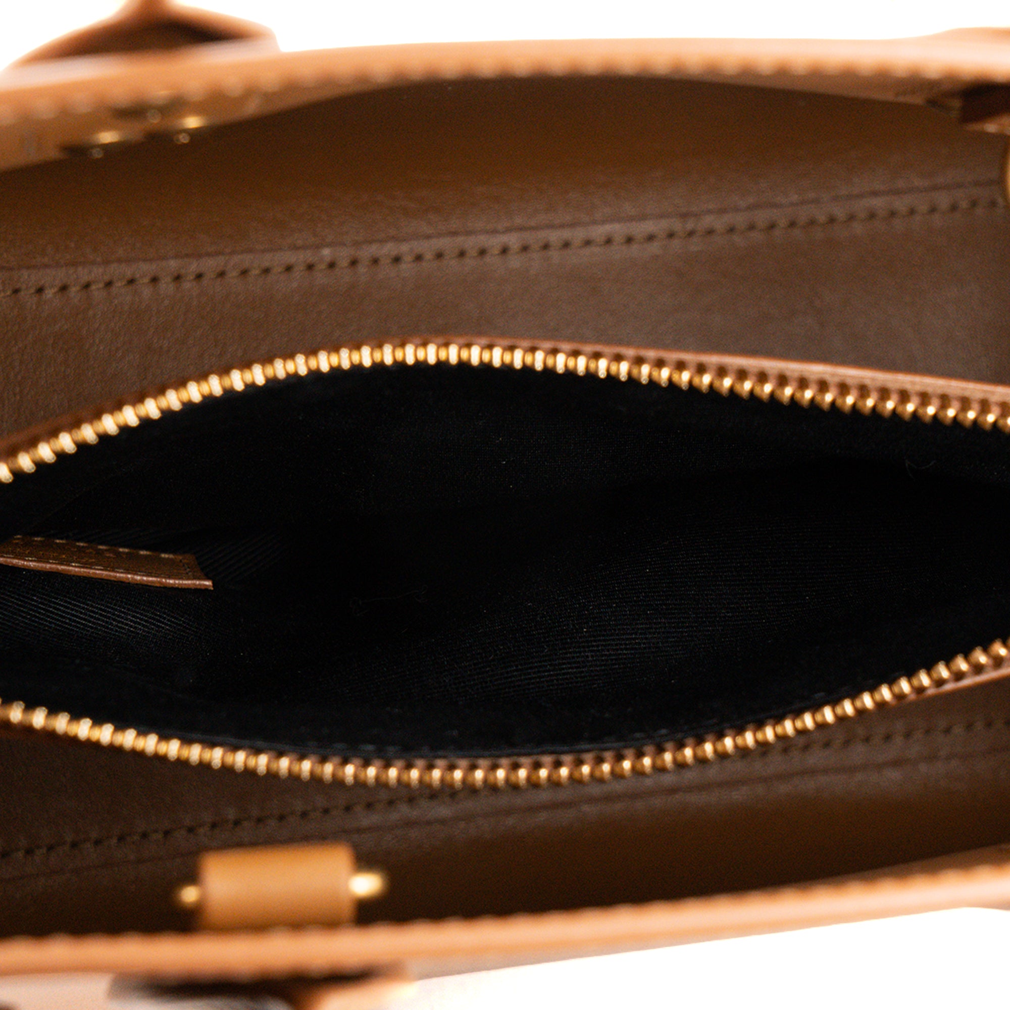 SAINT LAURENT - Sac de jour Baby Saint Laurent en cuir lisse marron