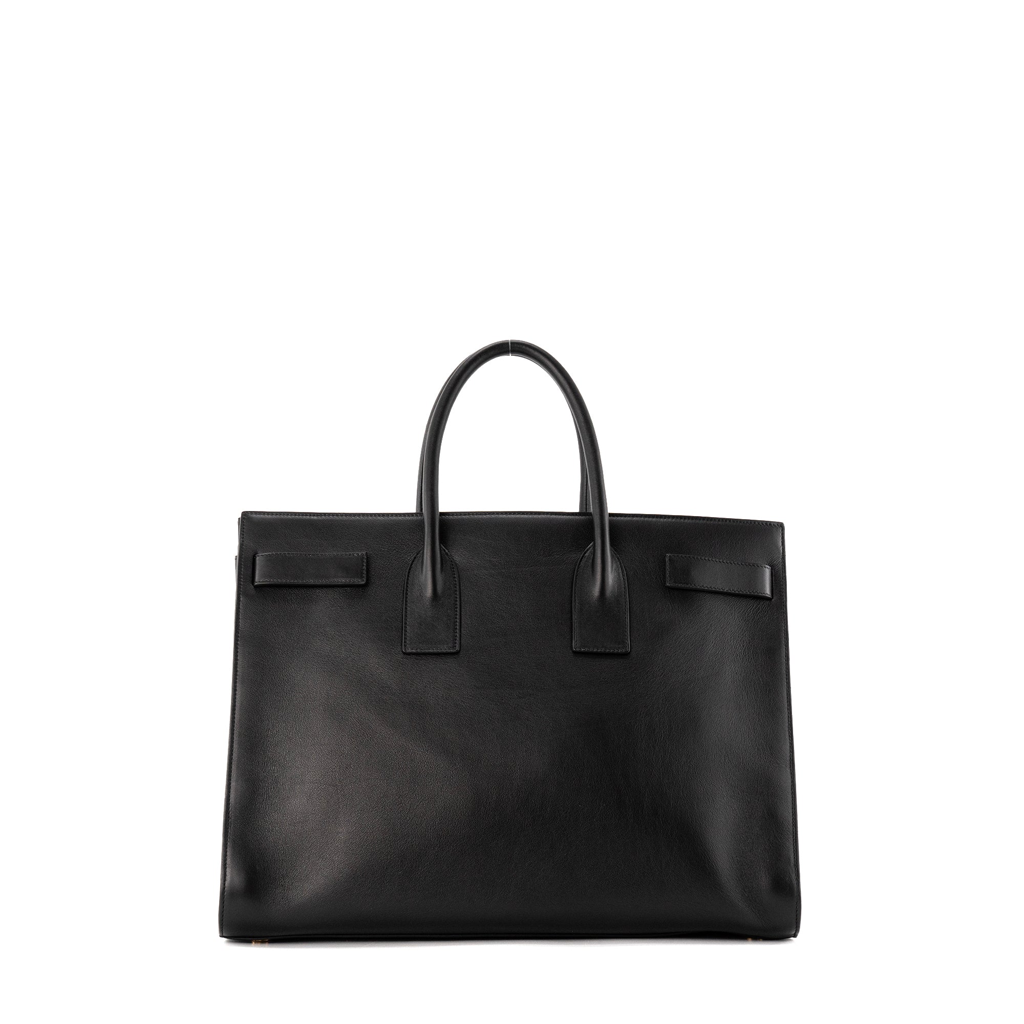 SAINT LAURENT - Sac de Jour Large Saint Laurent en cuir grainé noir