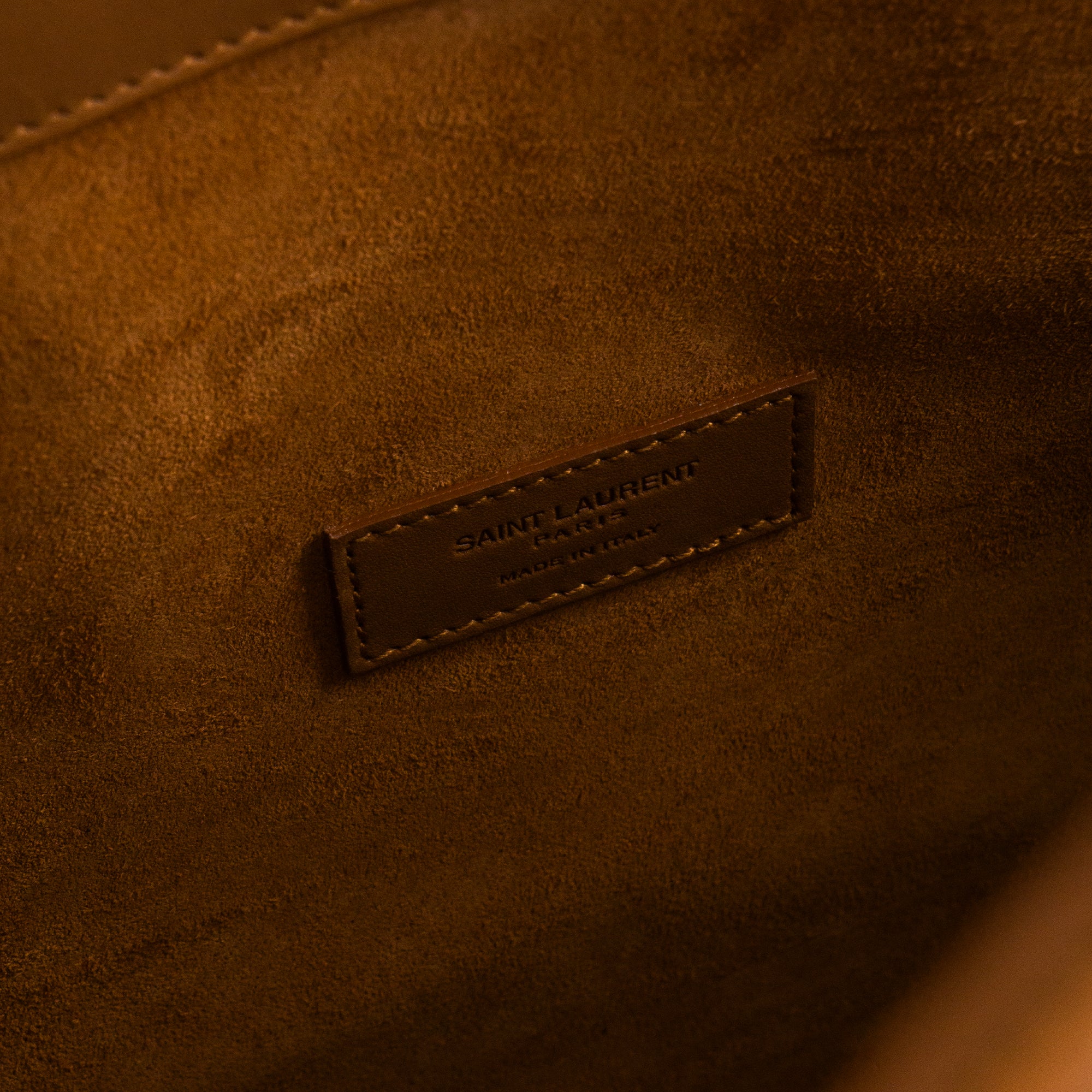 SAINT LAURENT - Sac de Jour large Saint Laurent en cuir naturel et toile beige