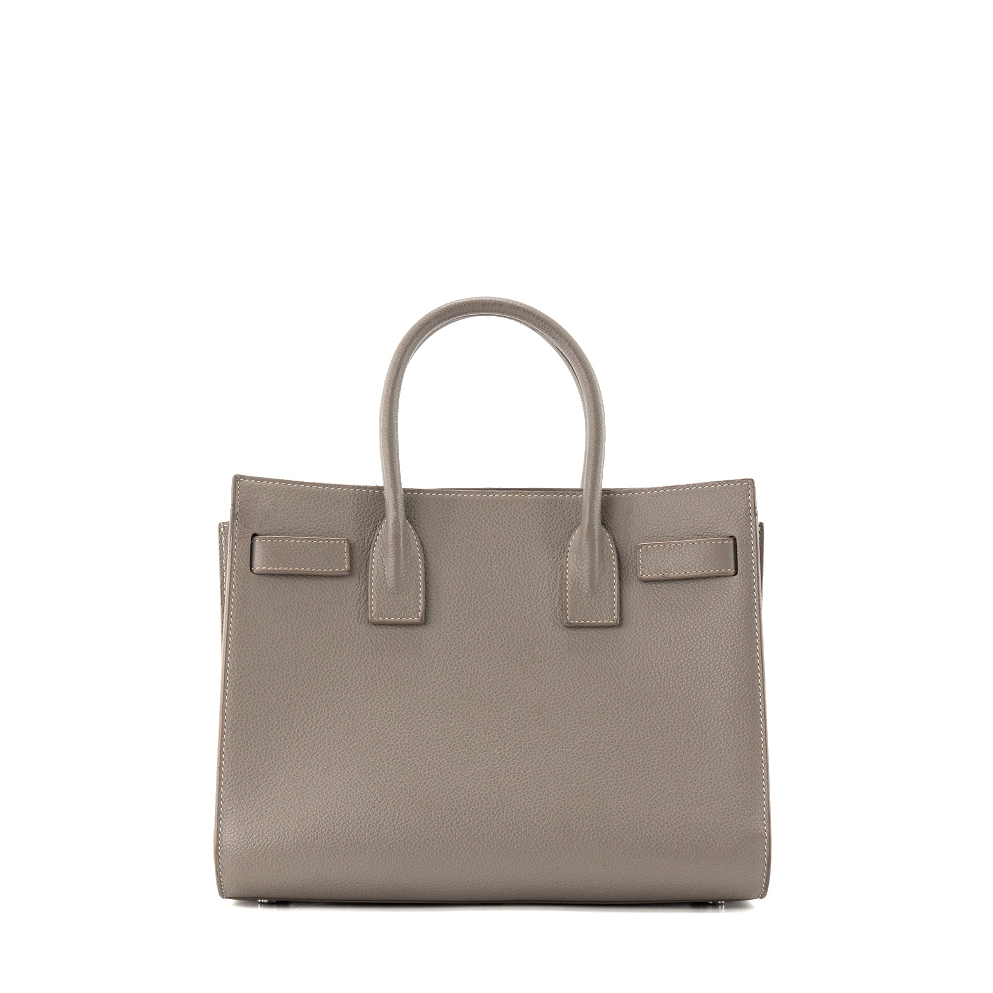 SAINT LAURENT - Sac de jour Baby Saint Laurent en cuir grainé gris