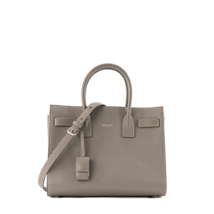 SAINT LAURENT - Sac de jour Baby Saint Laurent en cuir grainé gris