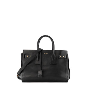 SAINT LAURENT - Sac de Jour Small Saint Laurent en cuir grainé noir