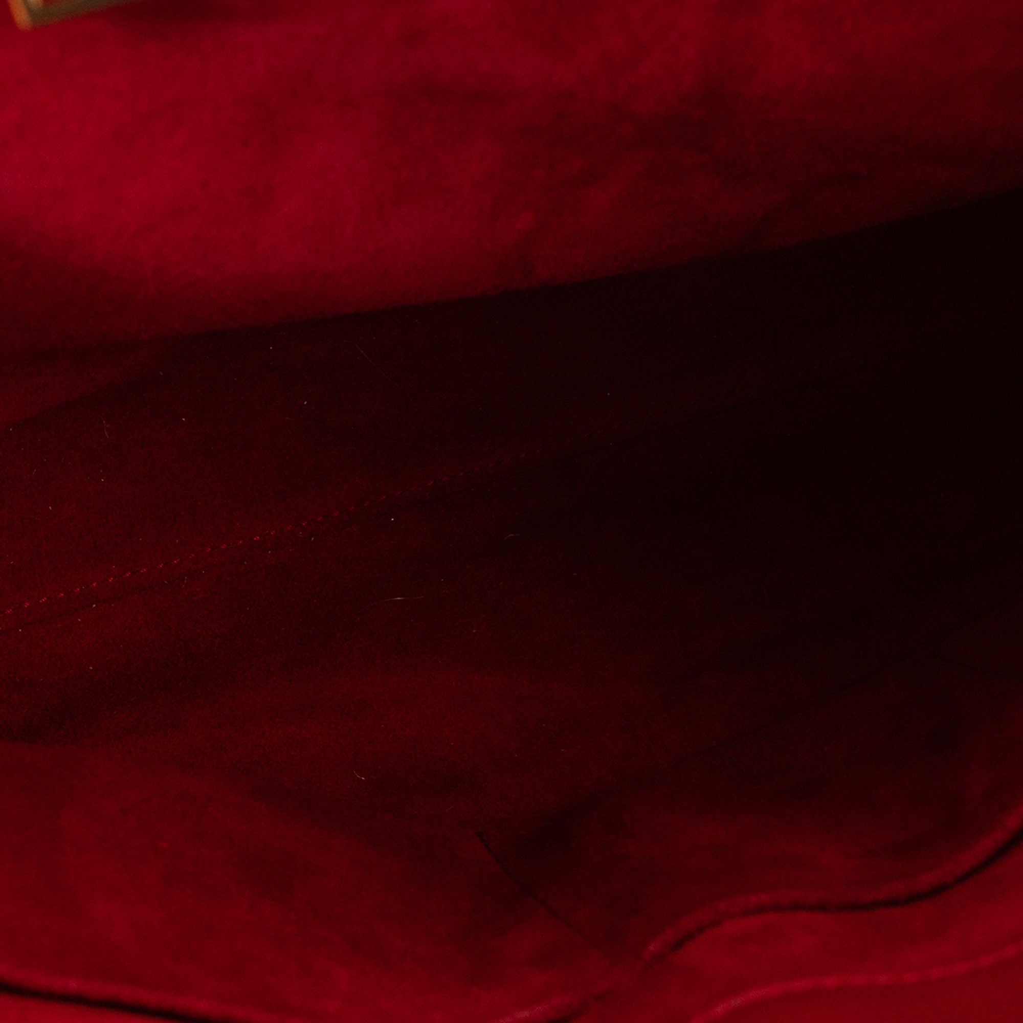 SAINT LAURENT - Sac de jour Small Saint Laurent en cuir rouge