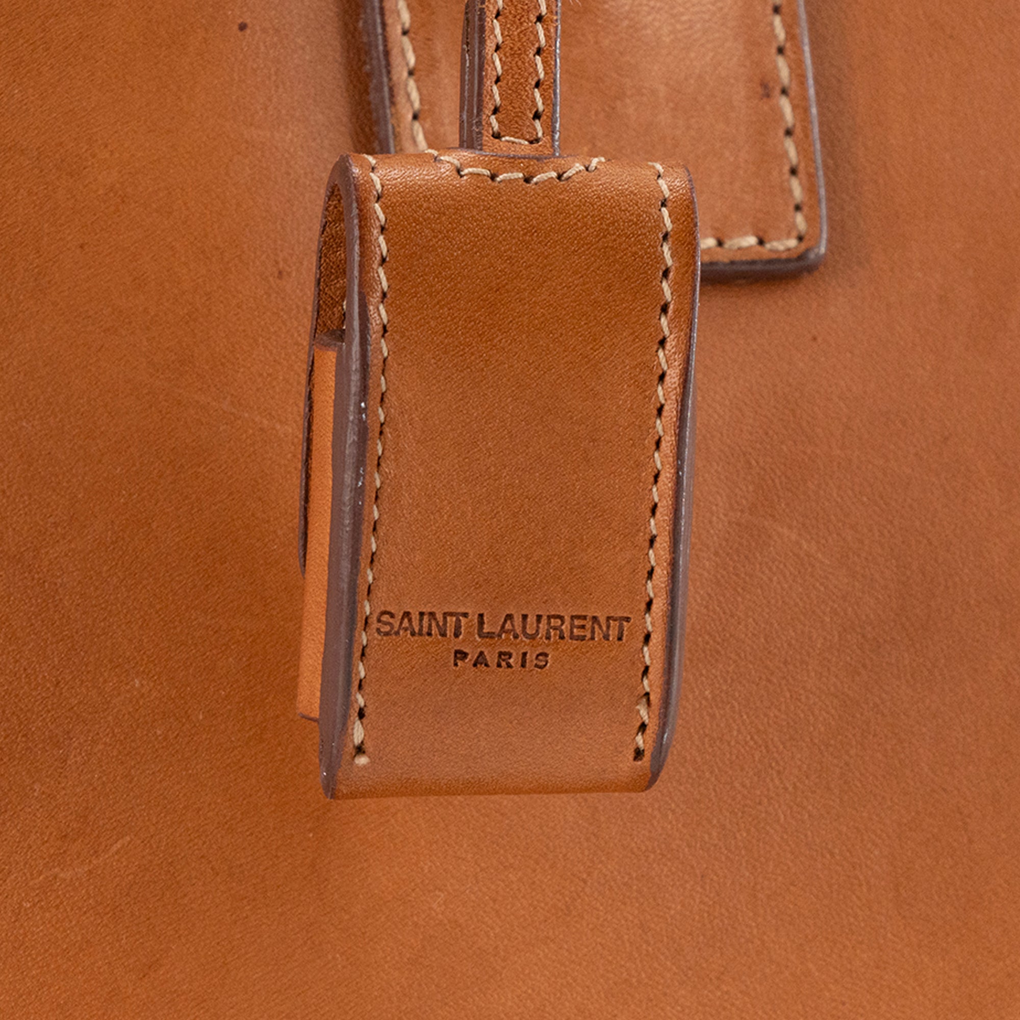 SAINT LAURENT - Sac de Jour Small Saint Laurent en cuir lisse marron