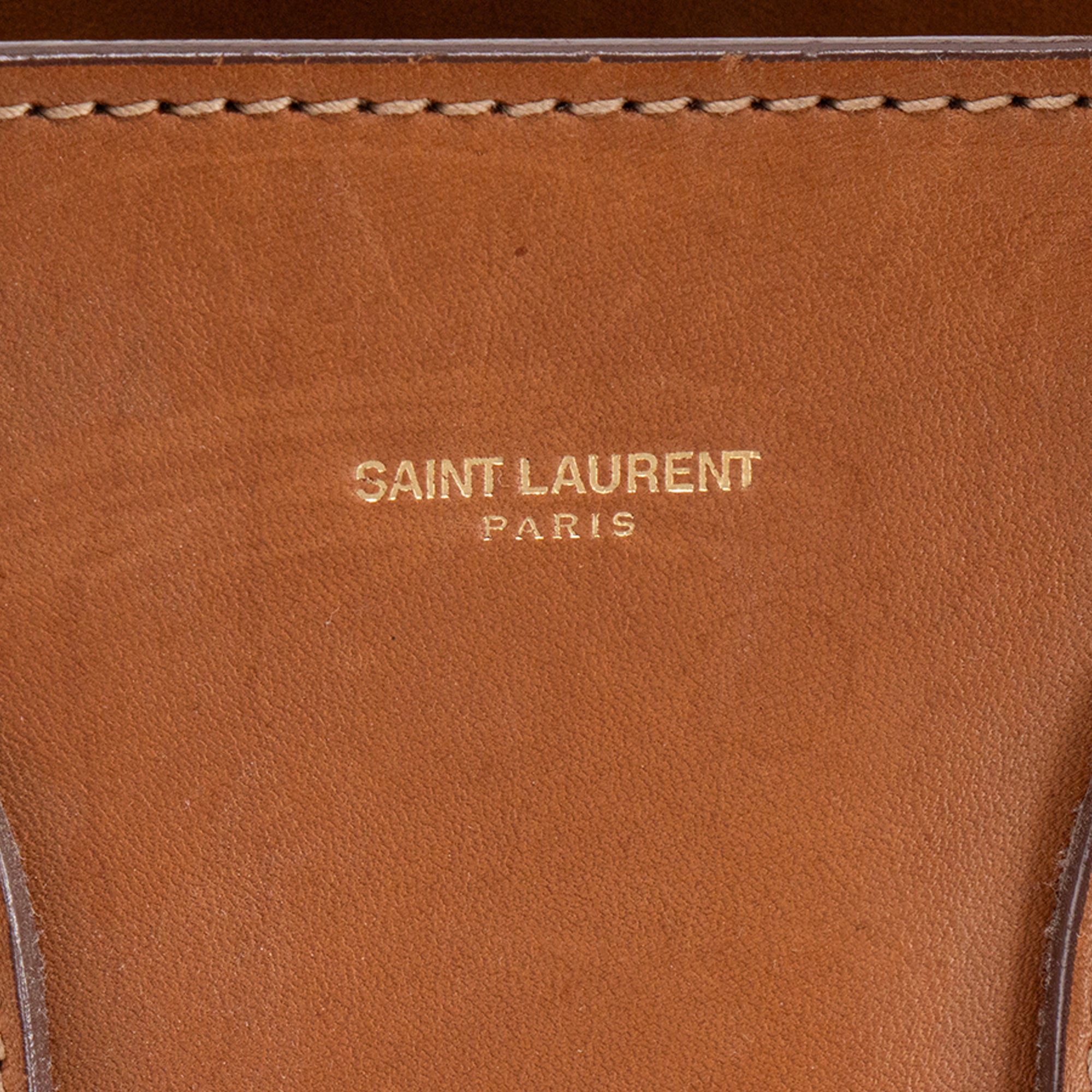 SAINT LAURENT - Sac de Jour Small Saint Laurent en cuir lisse marron