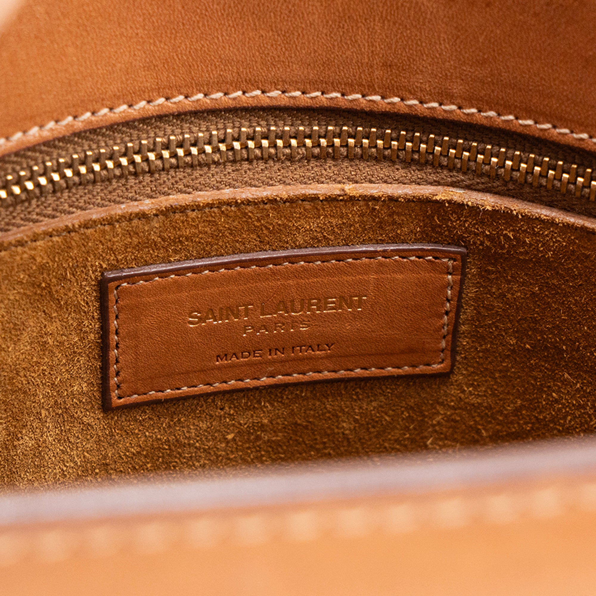SAINT LAURENT - Sac de Jour Small Saint Laurent en cuir lisse marron