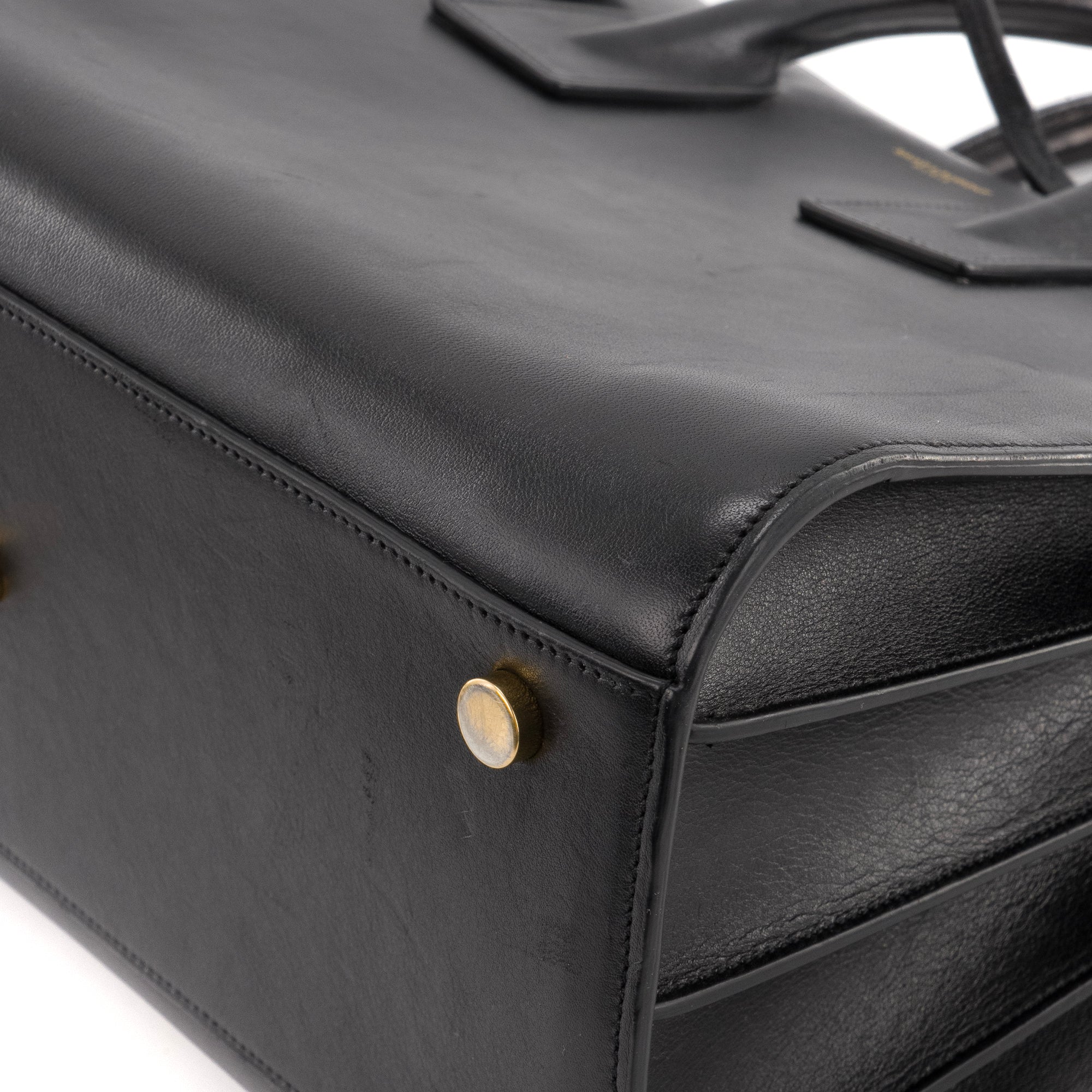 SAINT LAURENT - Sac de Jour Small Saint Laurent en cuir lisse noir