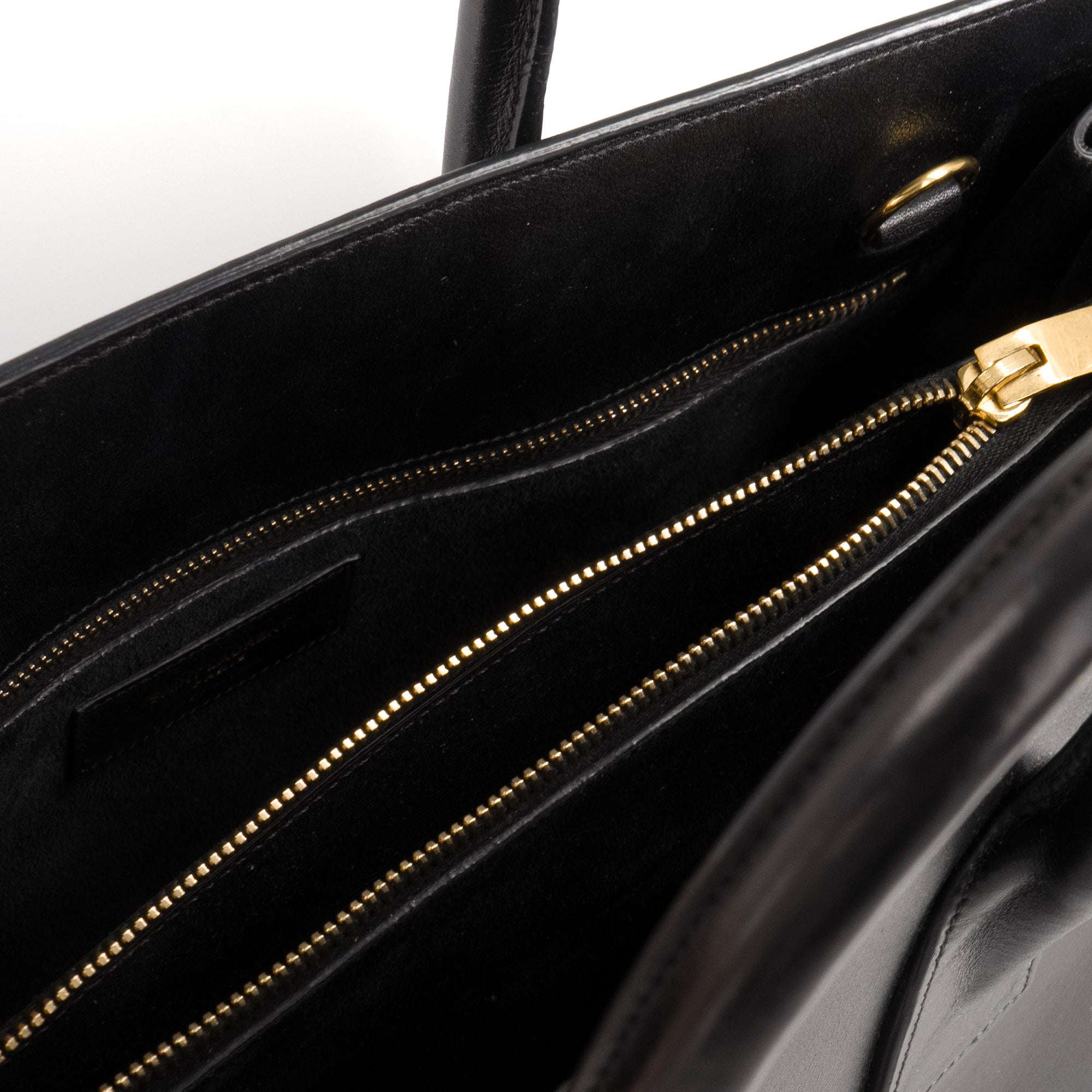 SAINT LAURENT - Sac de Jour Small Saint Laurent en cuir lisse noir