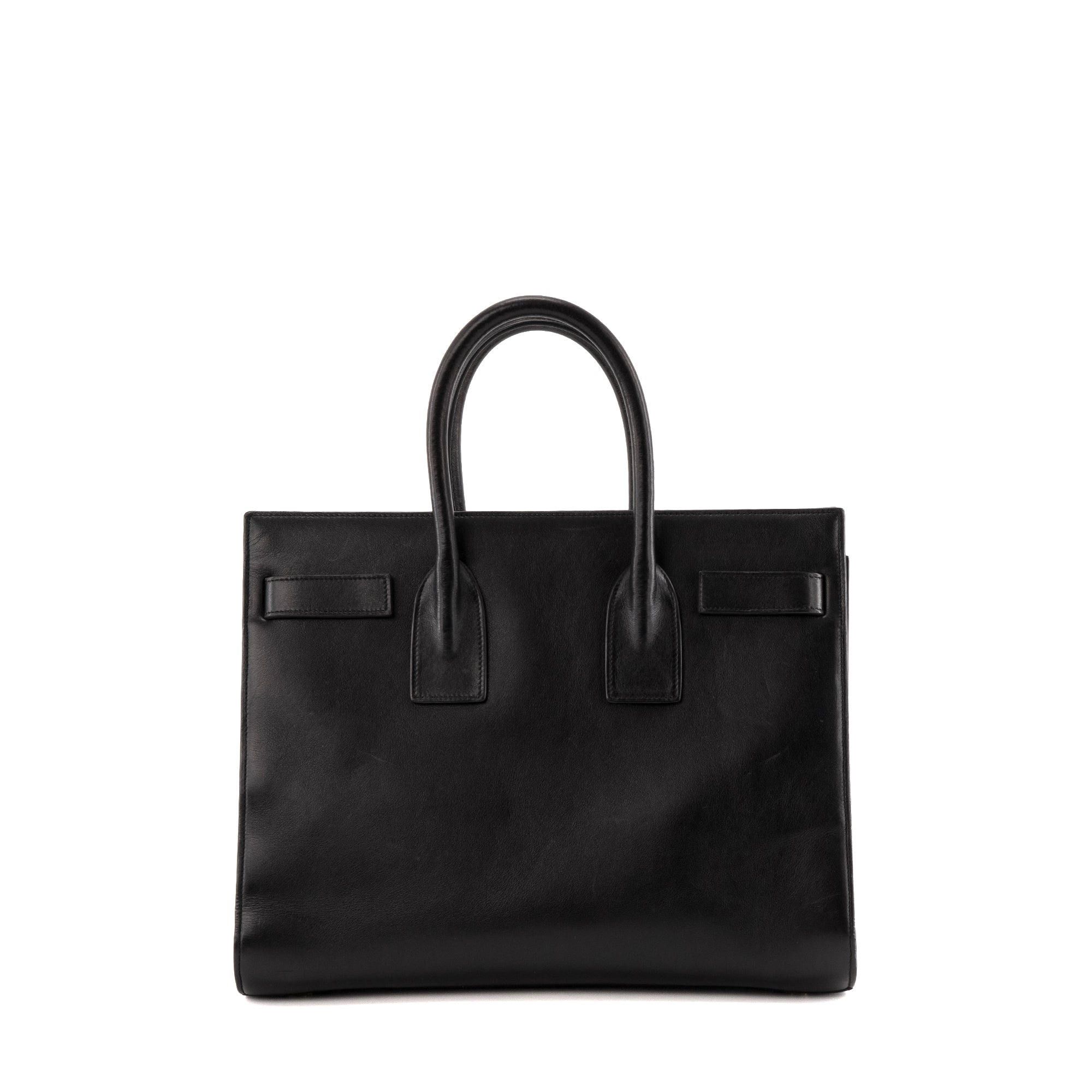SAINT LAURENT - Sac de Jour Small Saint Laurent en cuir lisse noir