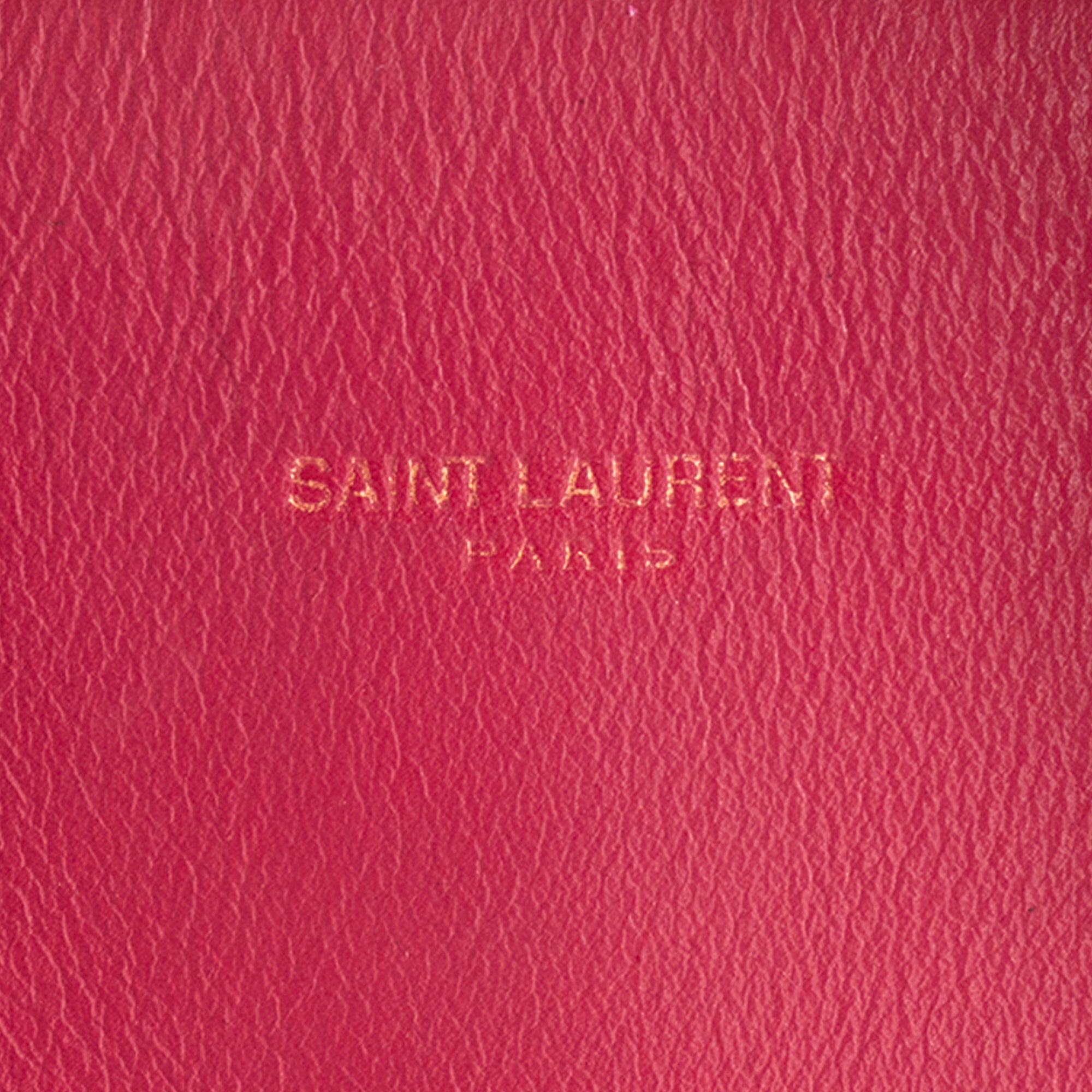 SAINT LAURENT - Sac de Jour Small Saint Laurent en cuir lisse rose