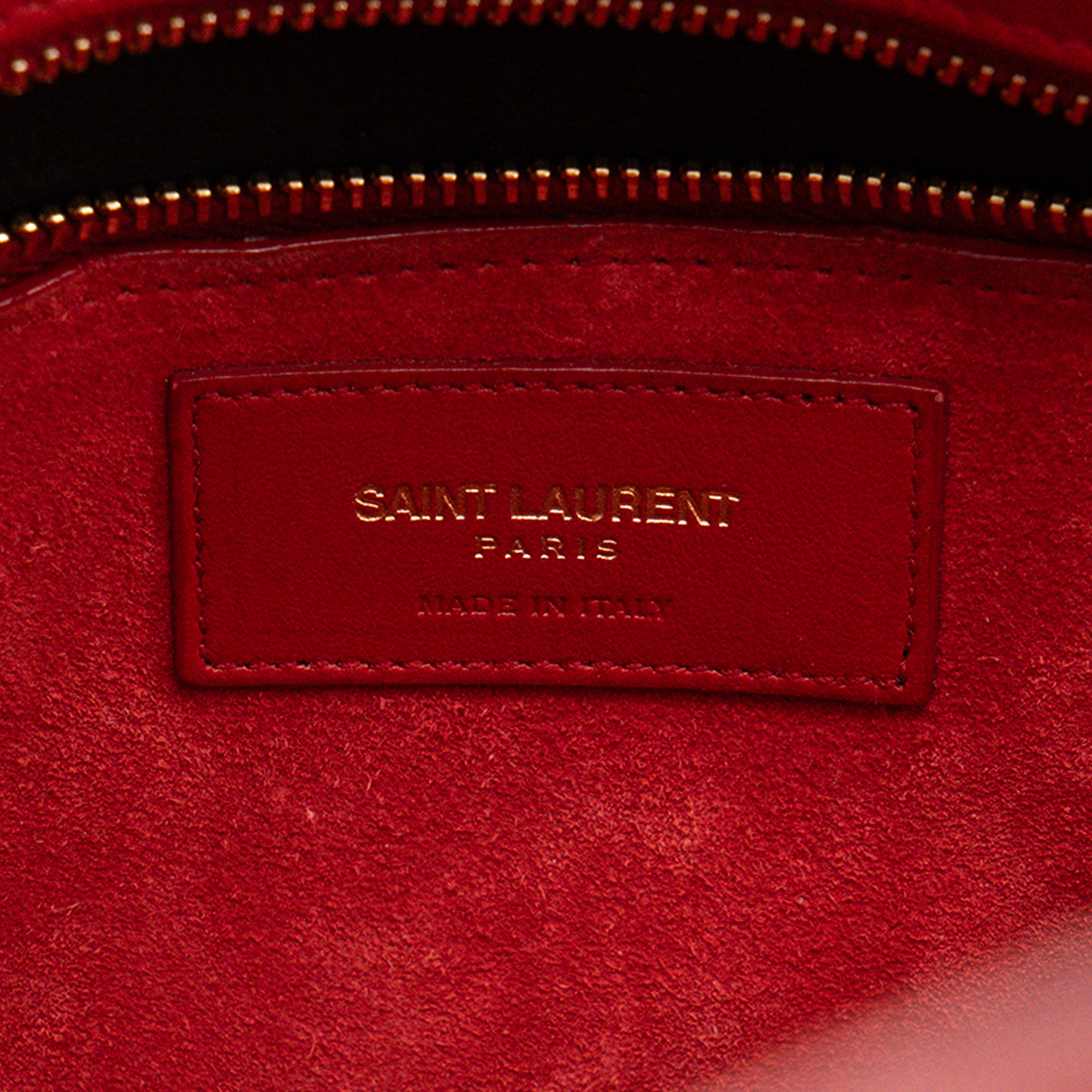 SAINT LAURENT - Sac de Jour Small Saint Laurent en cuir lisse rouge