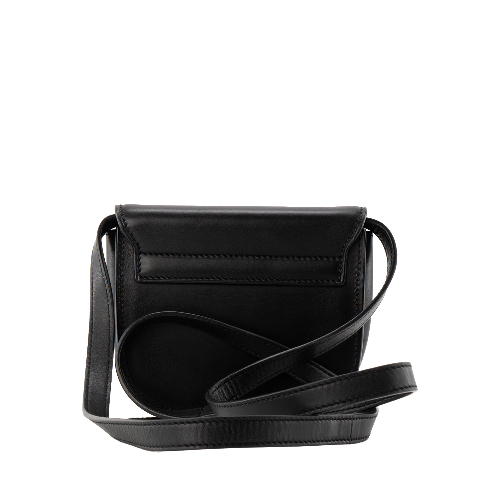 SAINT LAURENT - Sac à bandoulière Kaia mini Saint Laurent en cuir lisse noir